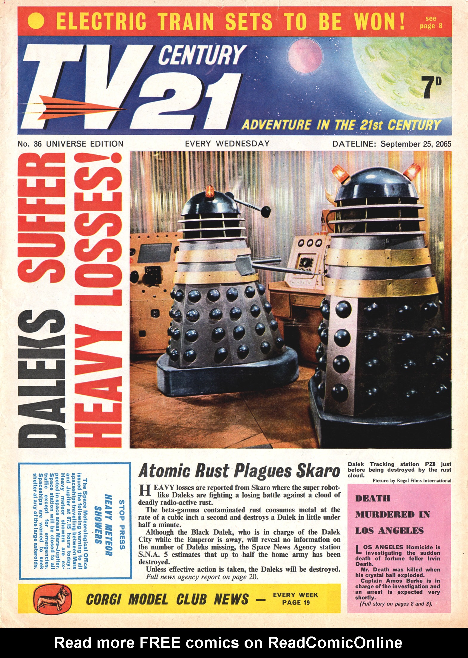 Read online TV Century 21 (TV 21) comic -  Issue #36 - 1