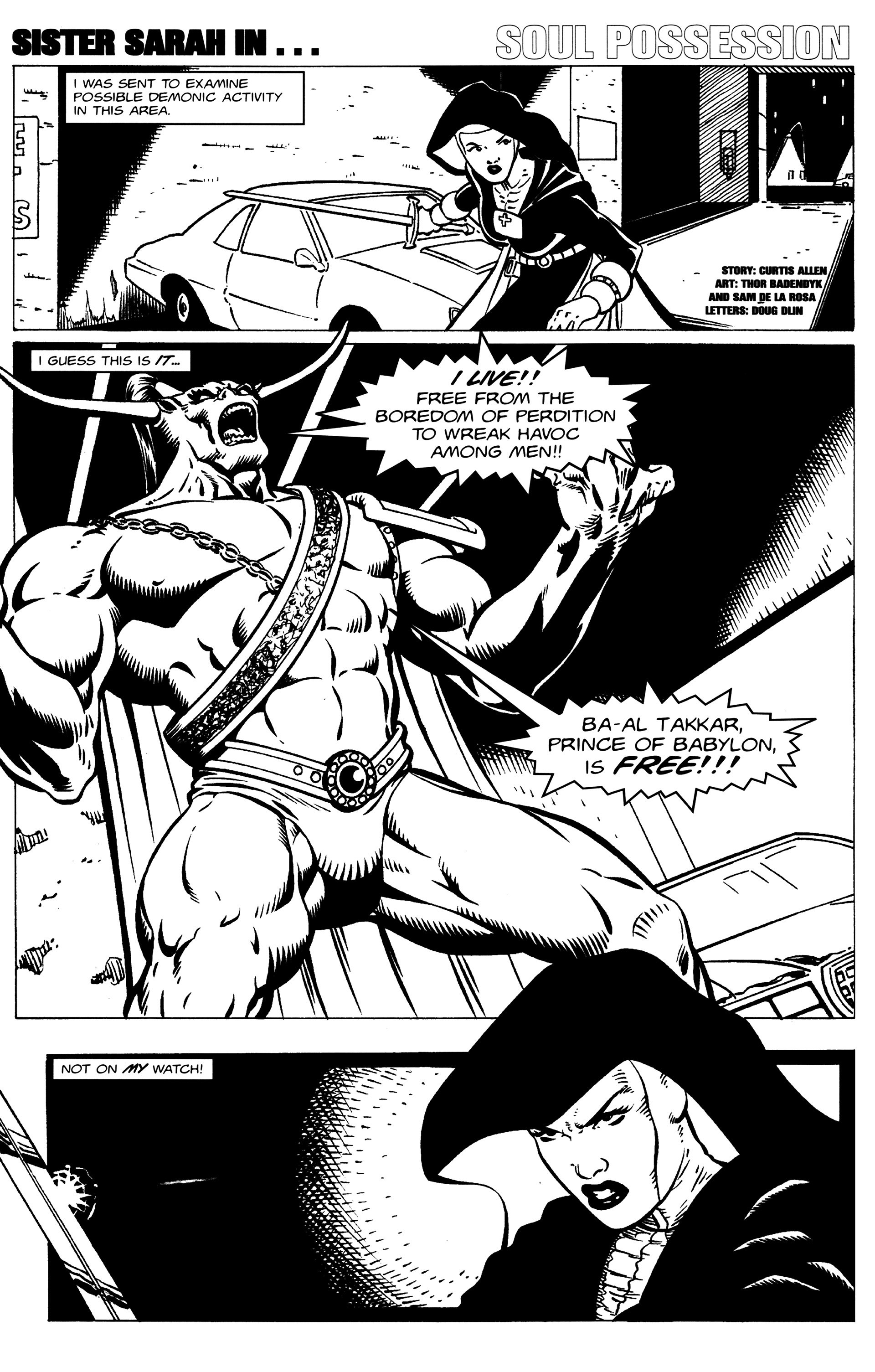 Read online Warrior Nun: Black & White comic -  Issue #3 - 20