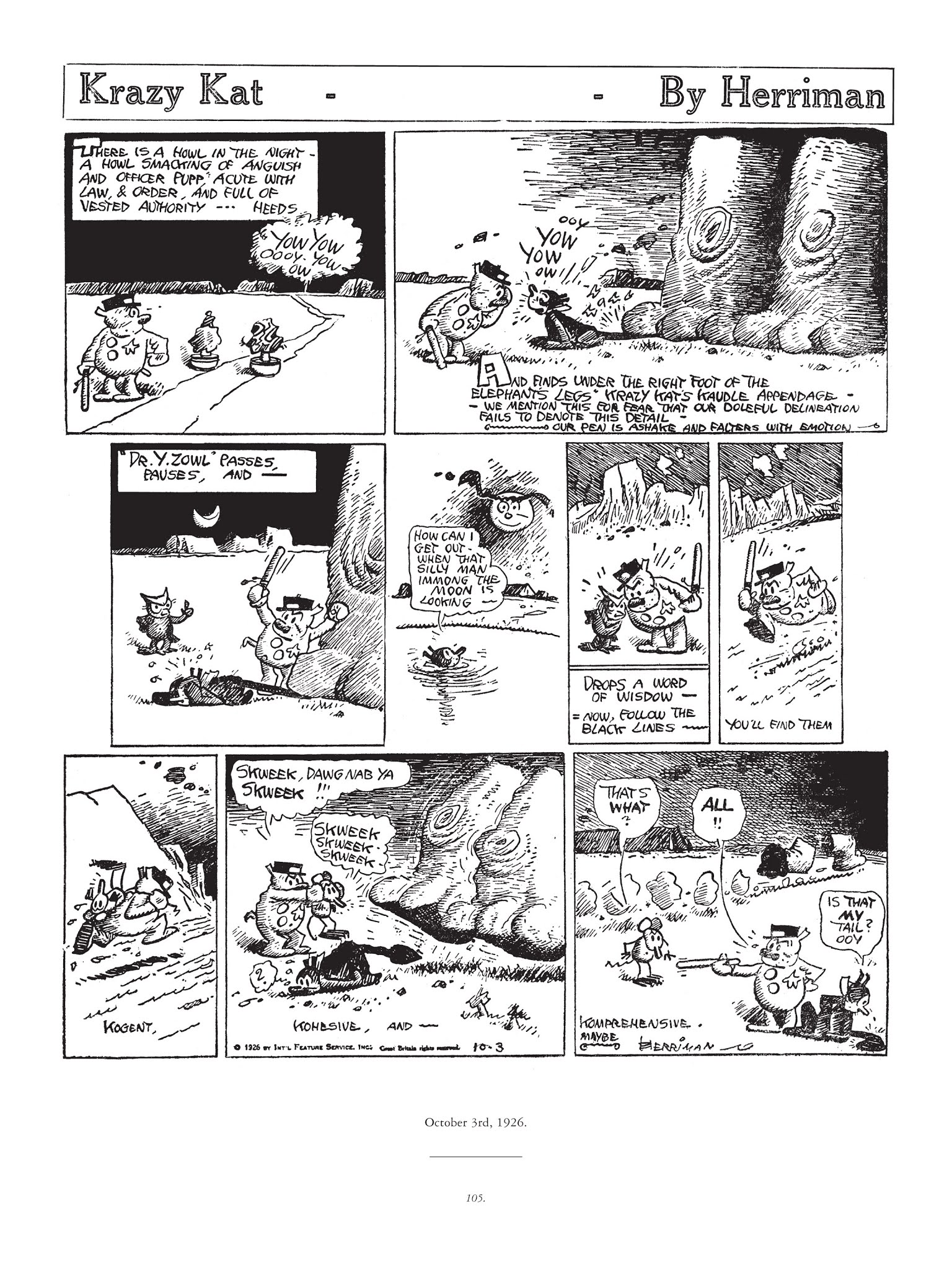 Read online Krazy & Ignatz comic -  Issue # TPB 4 - 106