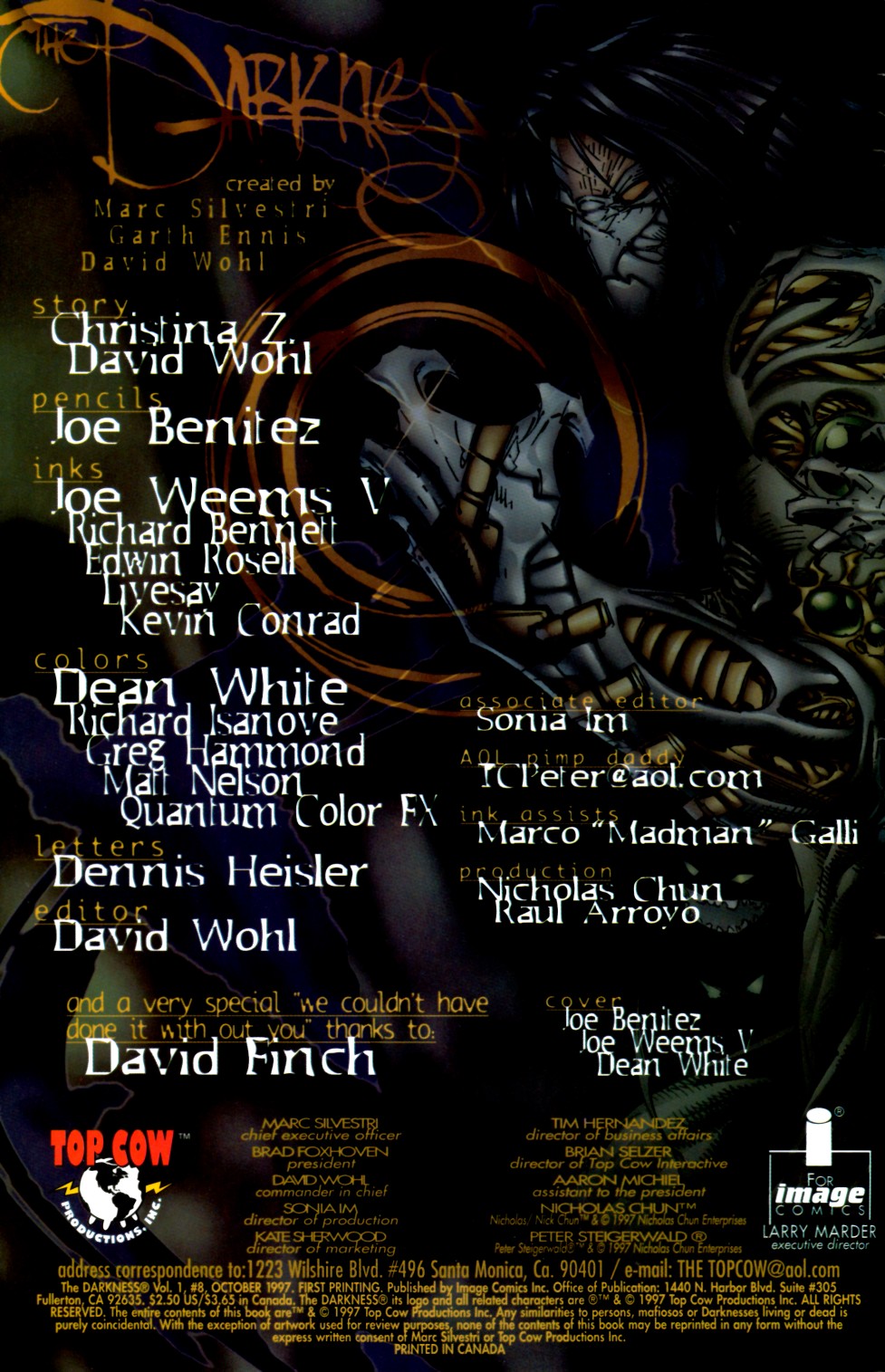 Read online The Darkness (1996) comic -  Issue #8 - 2
