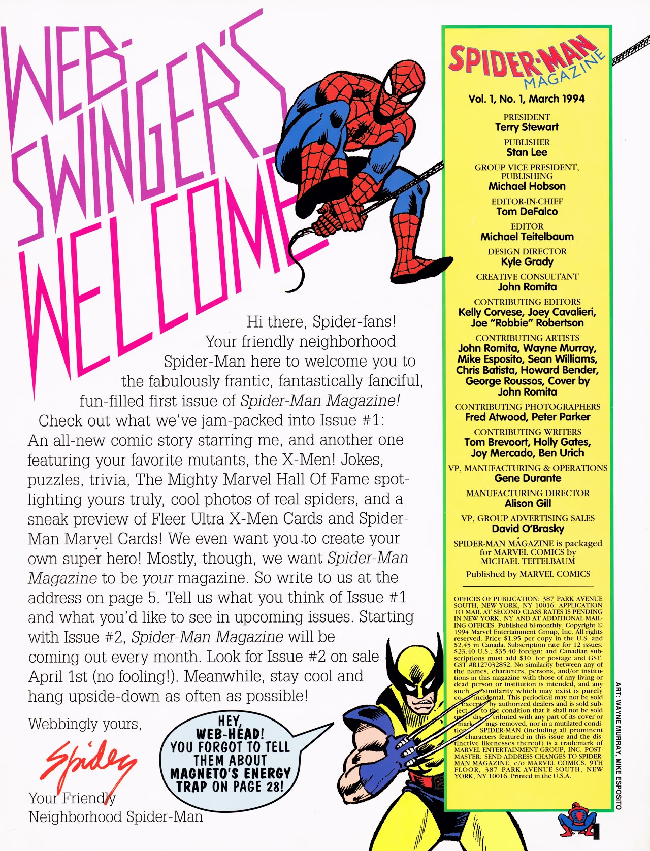Read online Spider-Man Magazine comic -  Issue #1 - 3
