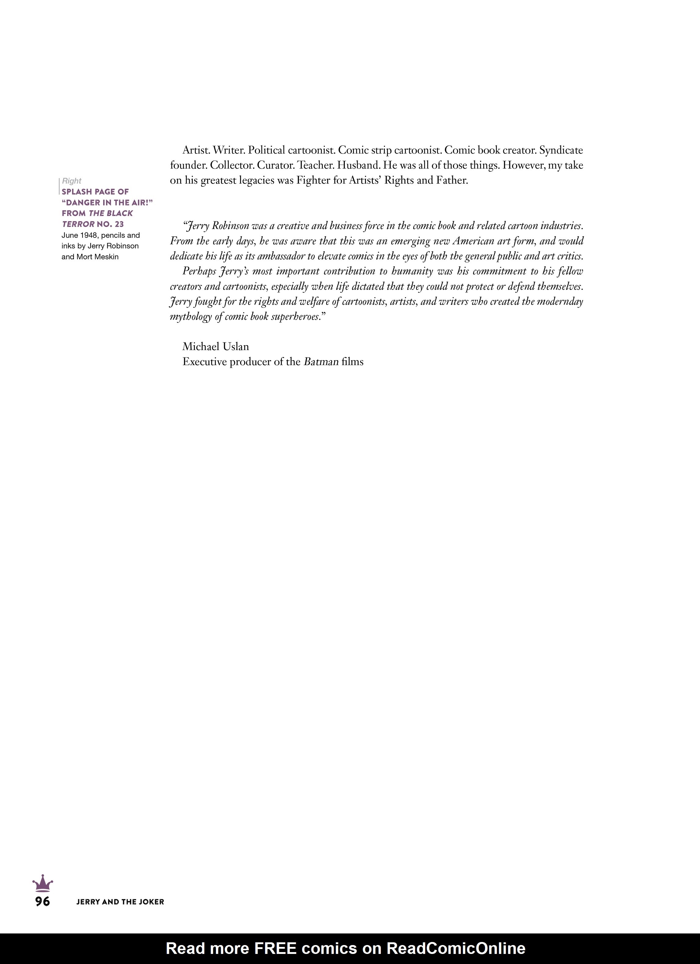 Read online Jerry and the Joker: Adventures and Comic Art comic -  Issue # TPB (Part 1) - 98