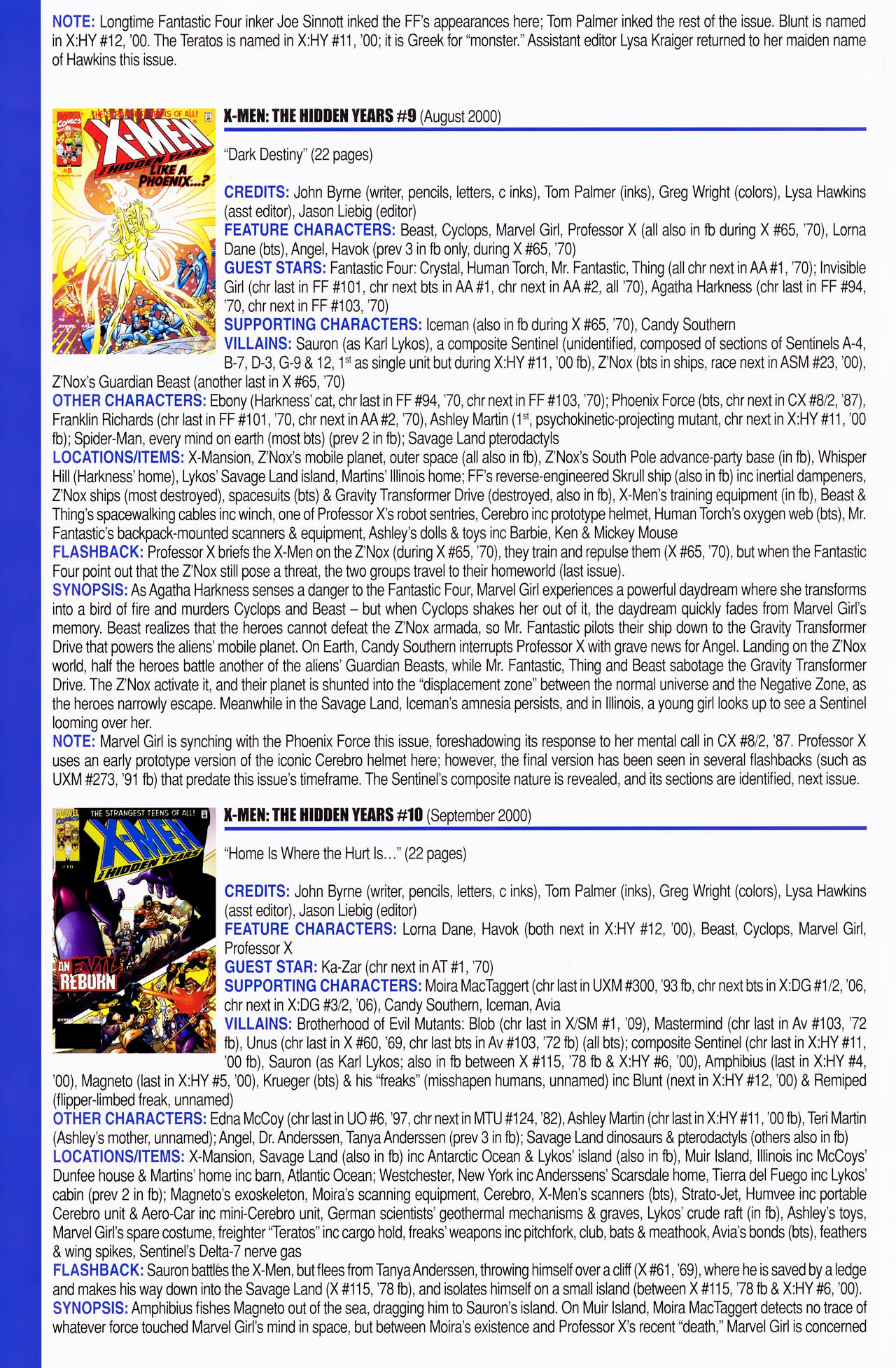 Read online Official Index to the Marvel Universe comic -  Issue #14 - 58