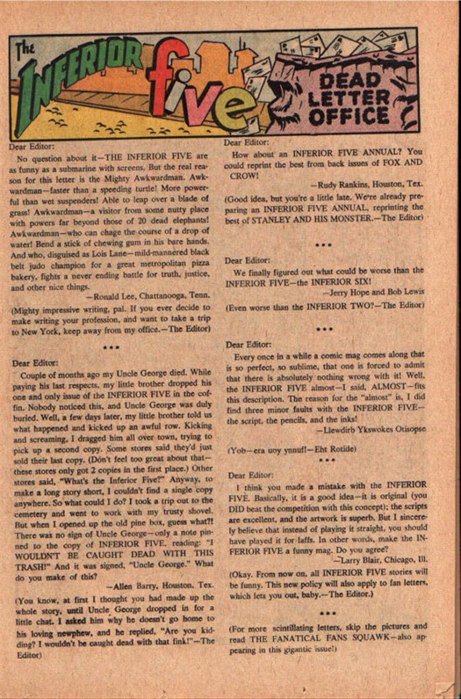 Read online The Inferior Five comic -  Issue #5 - 13