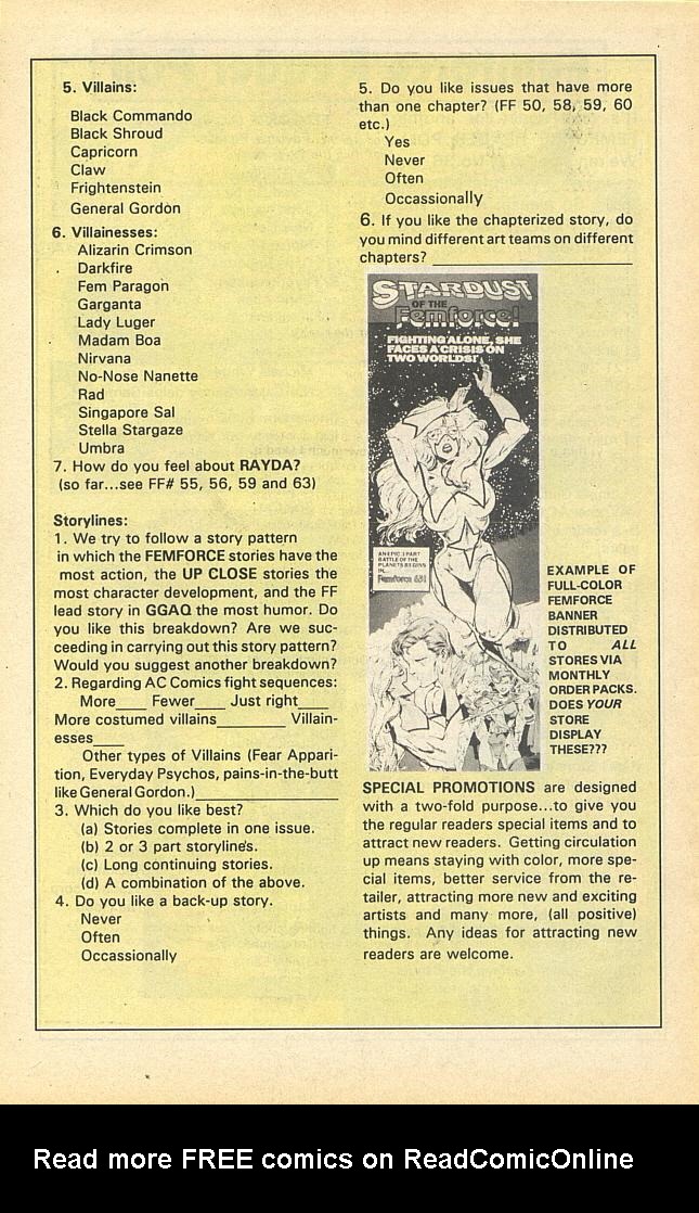 Read online Femforce comic -  Issue #63 - 32