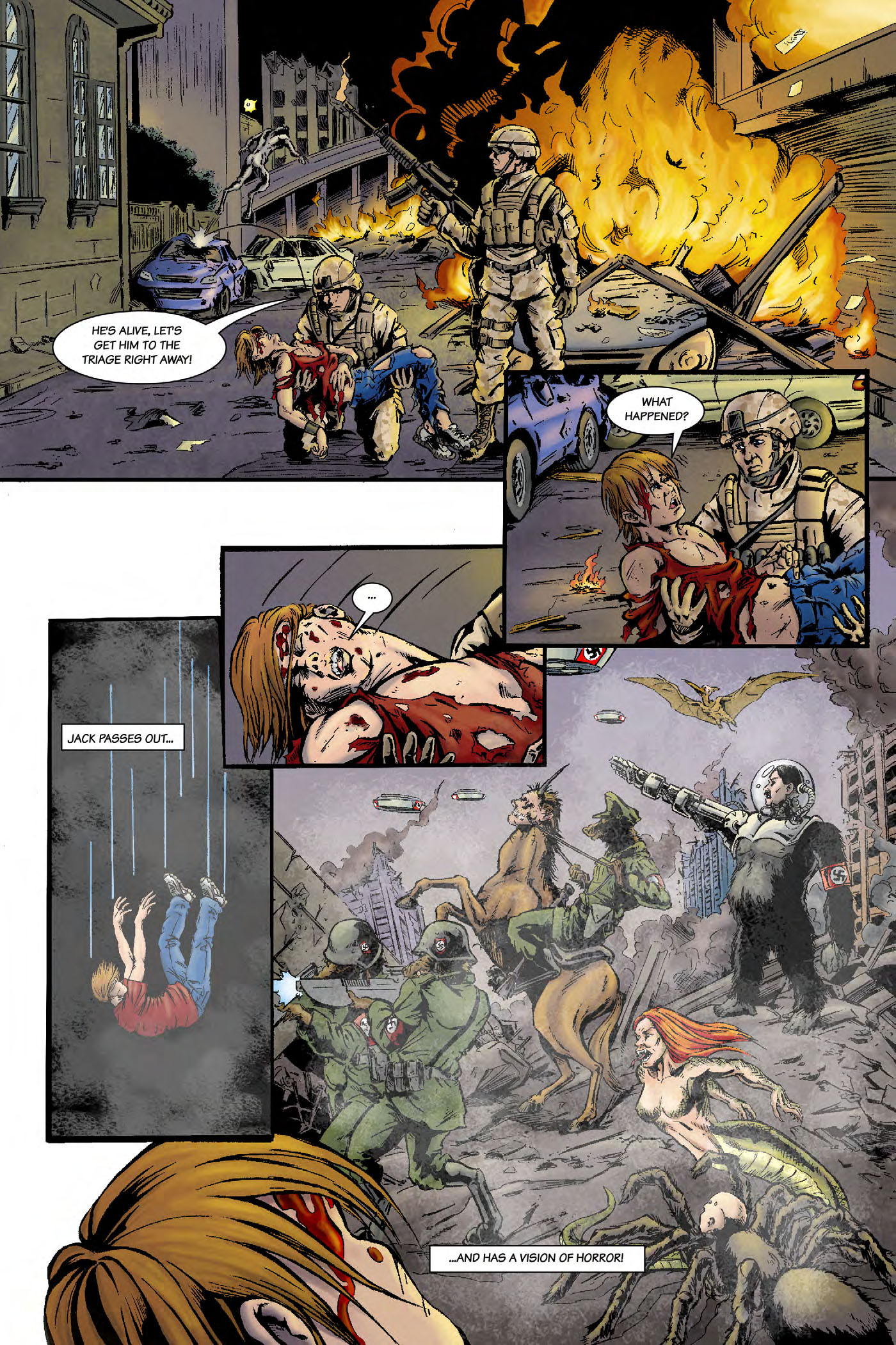 Read online Nazi Werewolves from Outer Space comic -  Issue #3 - 8