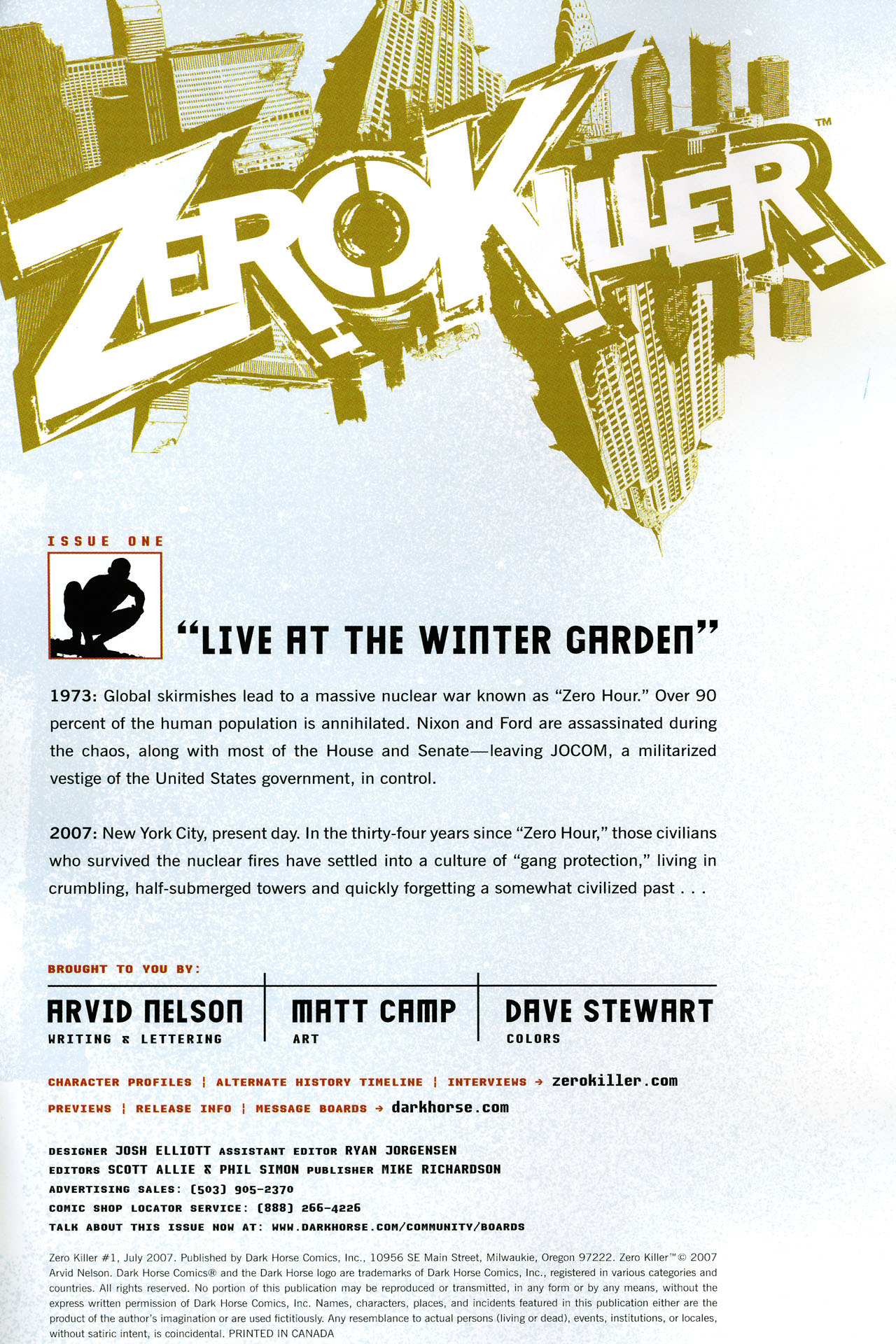 Read online Zero Killer comic -  Issue #1 - 2
