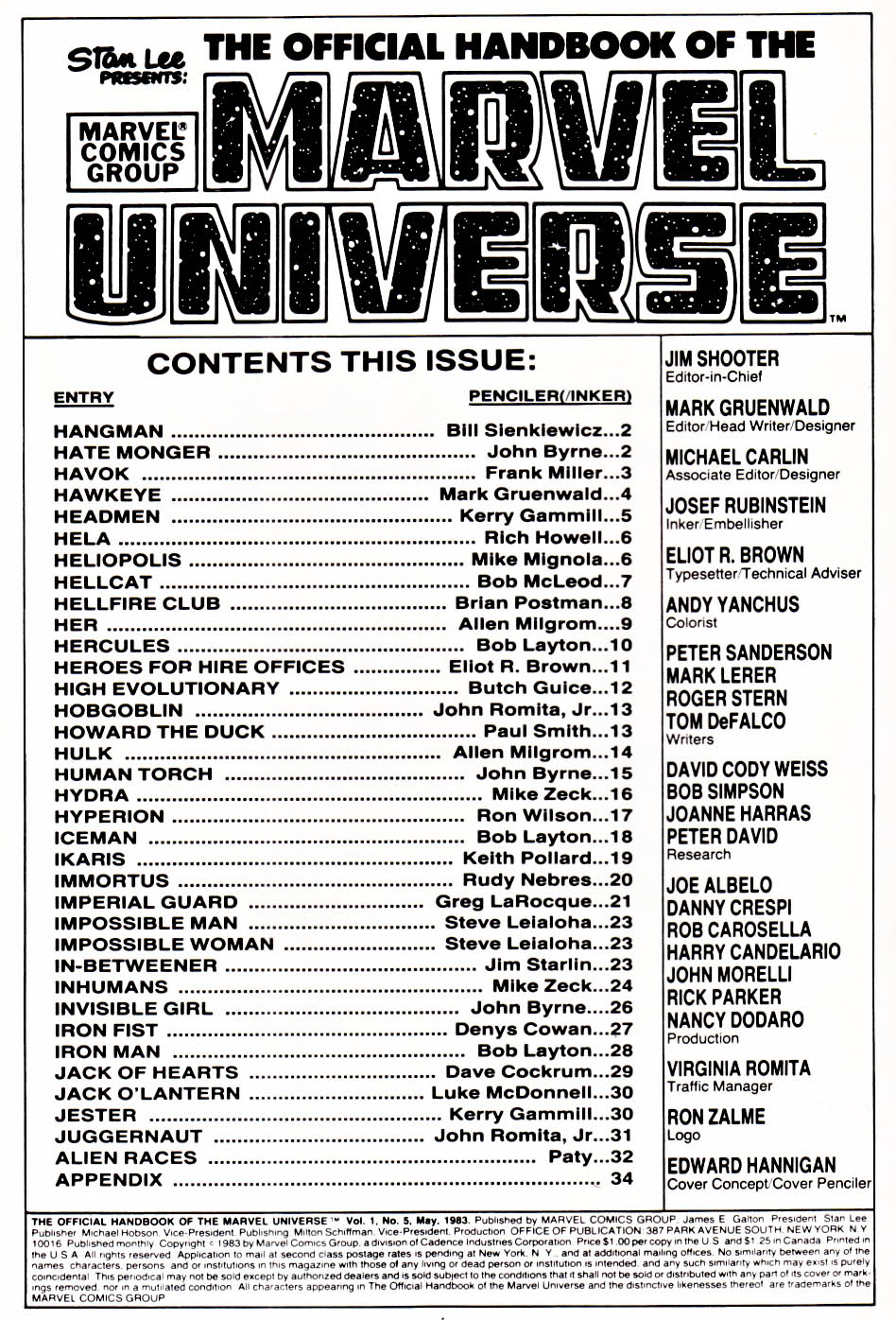 Read online The Official Handbook of the Marvel Universe comic -  Issue #5 - 2