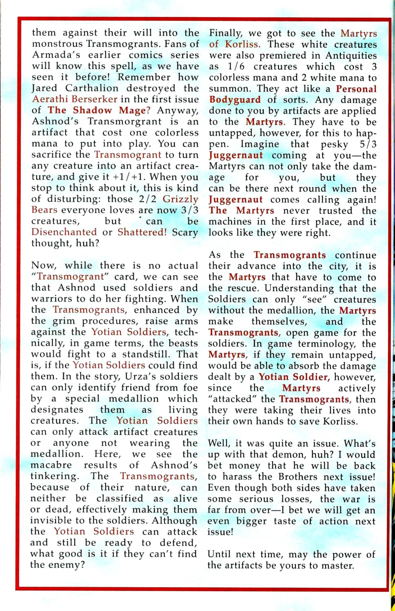 Read online Urza-Mishra War on the World of Magic: The Gathering comic -  Issue #1 - 51