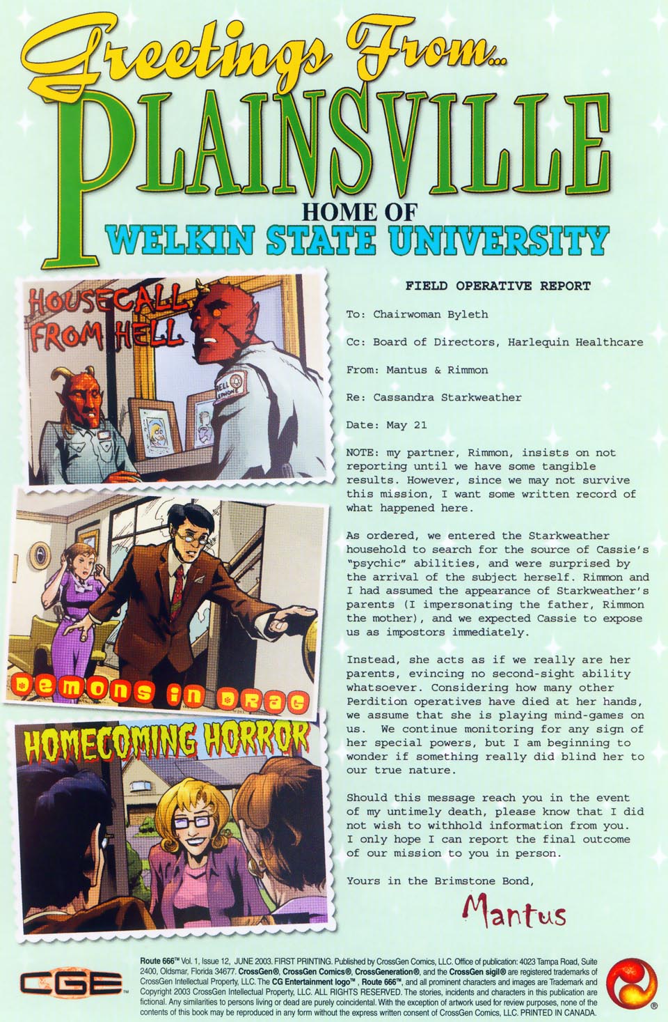 Read online Route 666 comic -  Issue #12 - 3