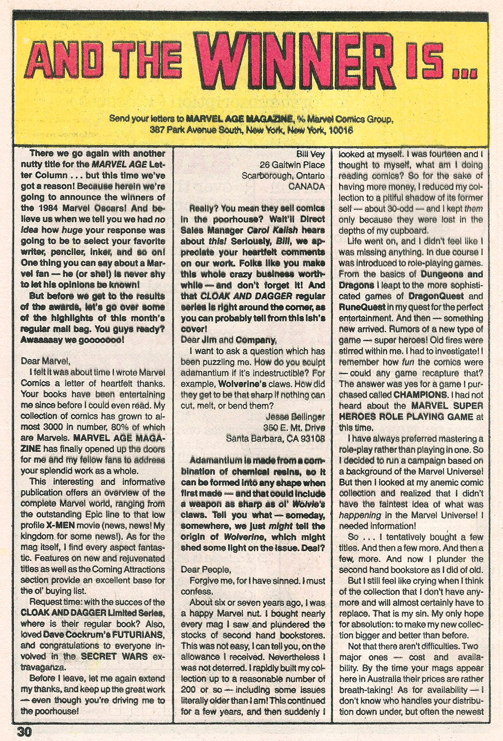 Read online Marvel Age comic -  Issue #25 - 31