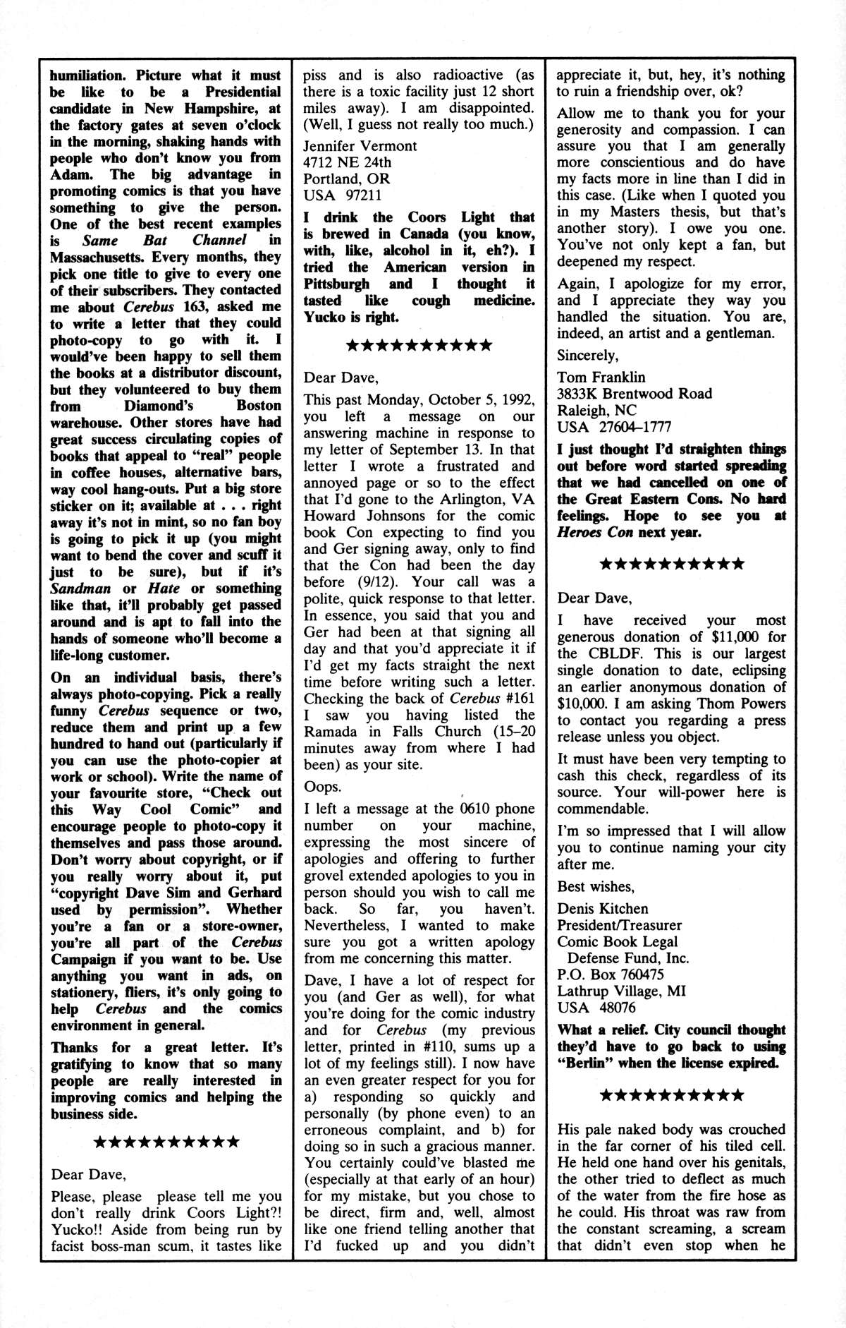 Read online Cerebus comic -  Issue #164 - 31