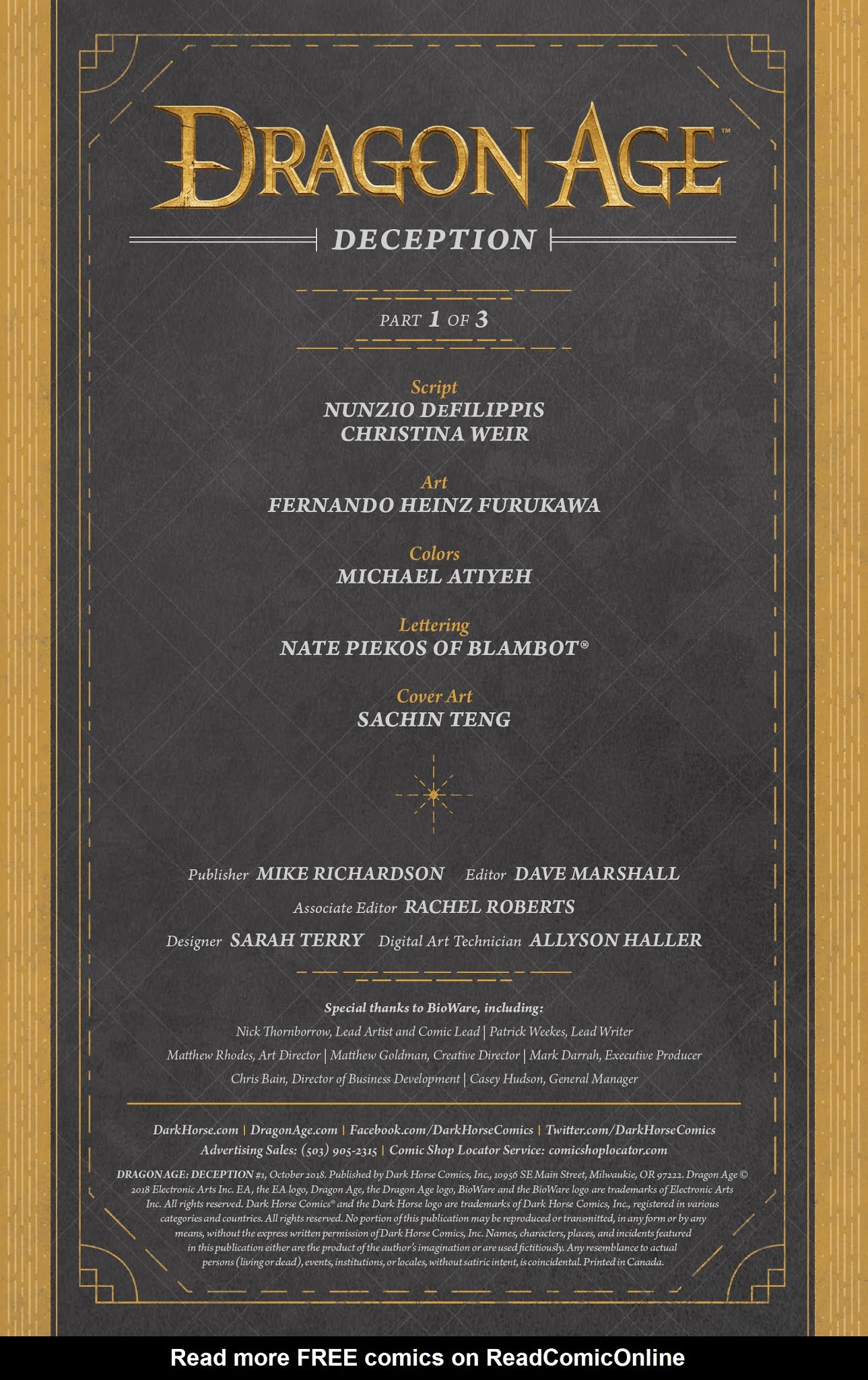 Read online Dragon Age: Deception comic -  Issue #1 - 2