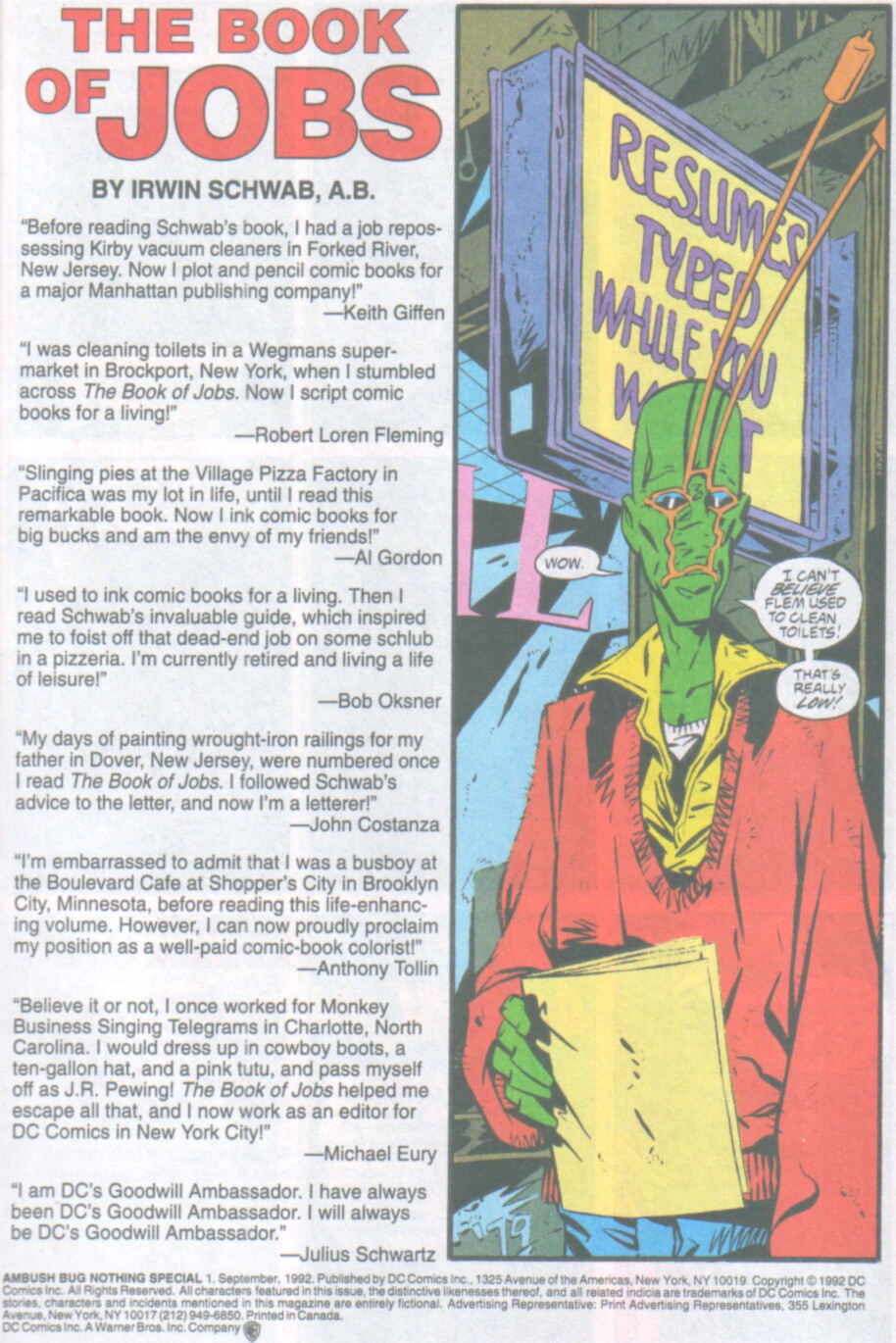 Read online Ambush Bug Nothing Special comic -  Issue # Full - 2