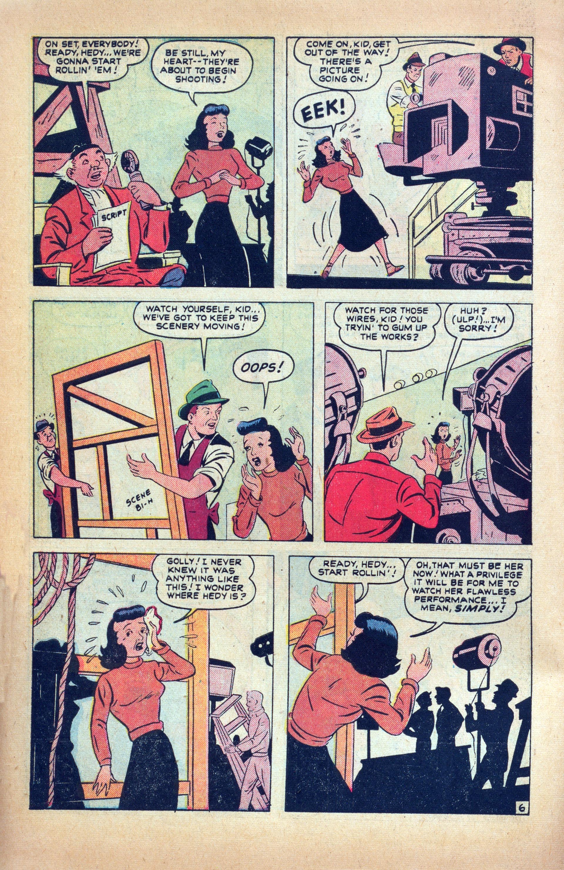 Read online Hedy Of Hollywood Comics comic -  Issue #38 - 8