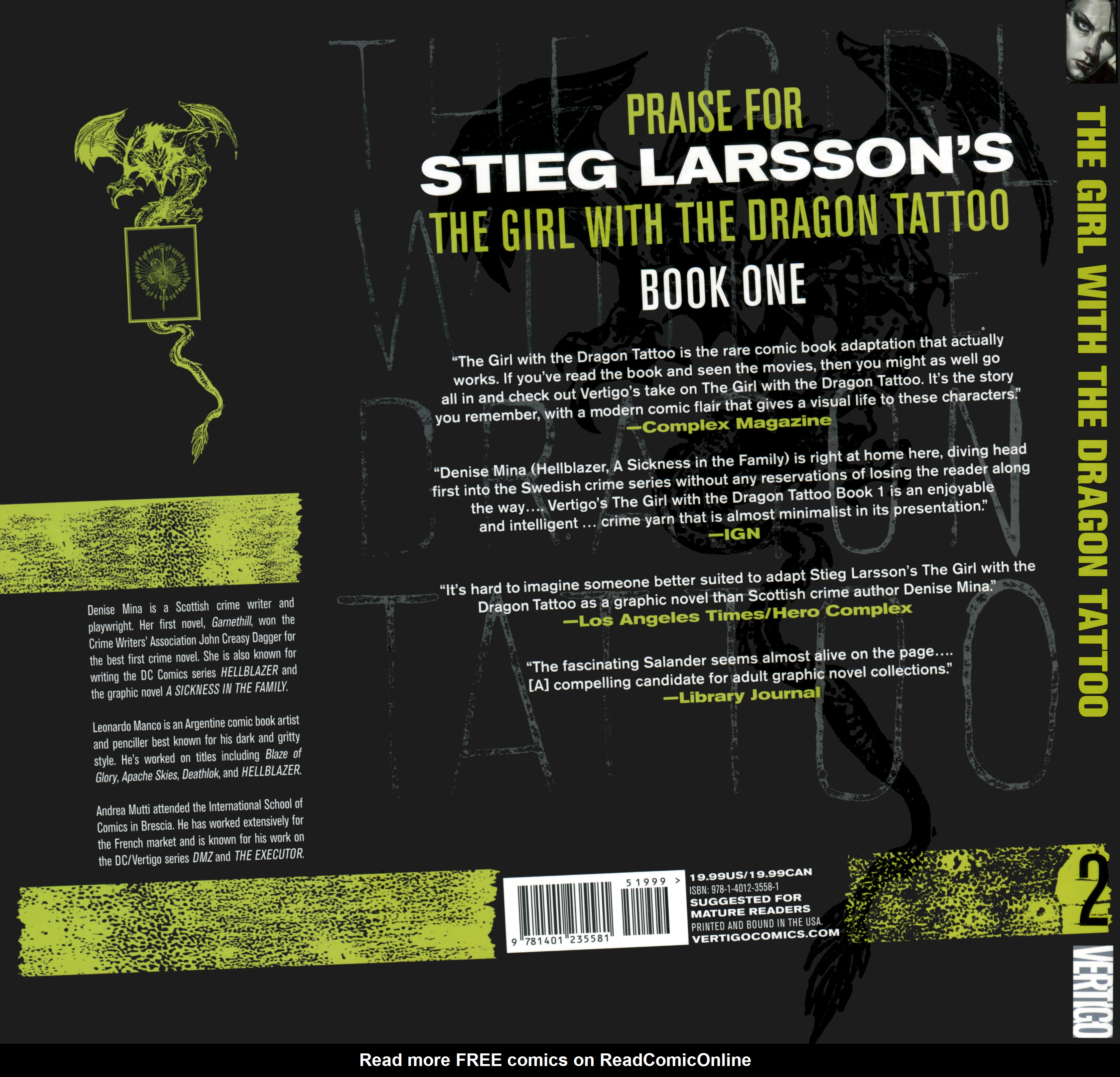 Read online The Girl With the Dragon Tattoo comic -  Issue # TPB 2 - 162