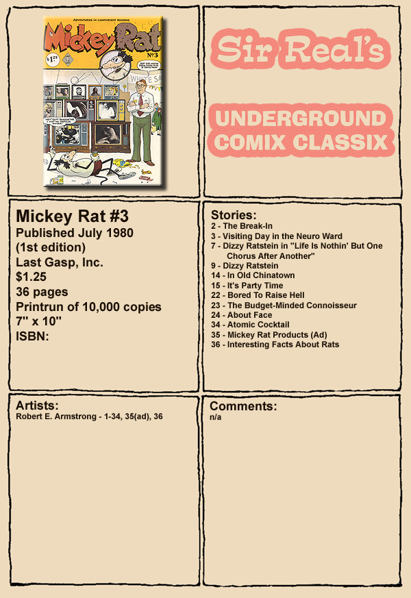 Read online Mickey Rat comic -  Issue #3 - 1