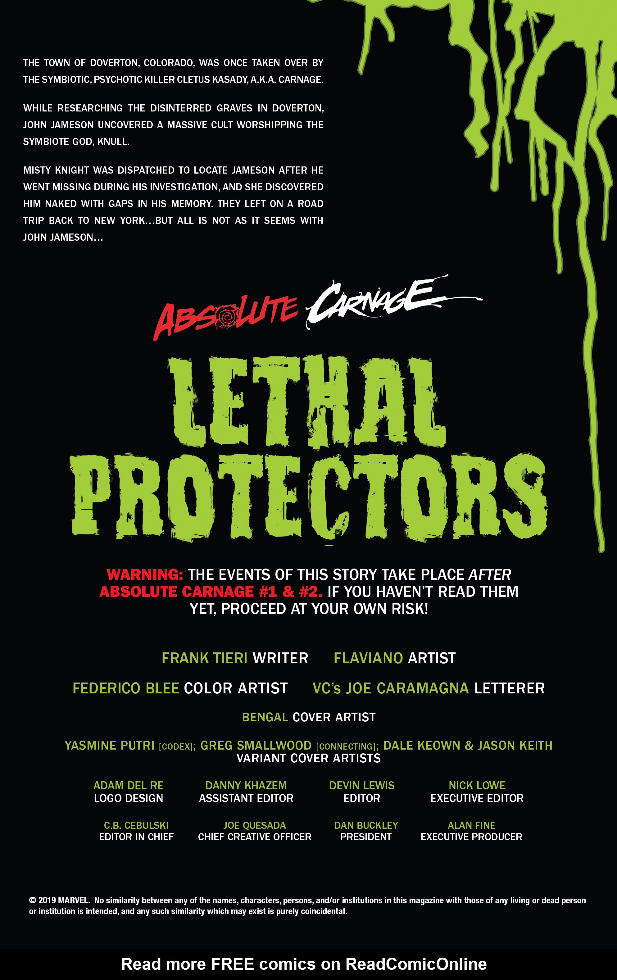 Read online Absolute Carnage: Lethal Protectors comic -  Issue #1 - 2