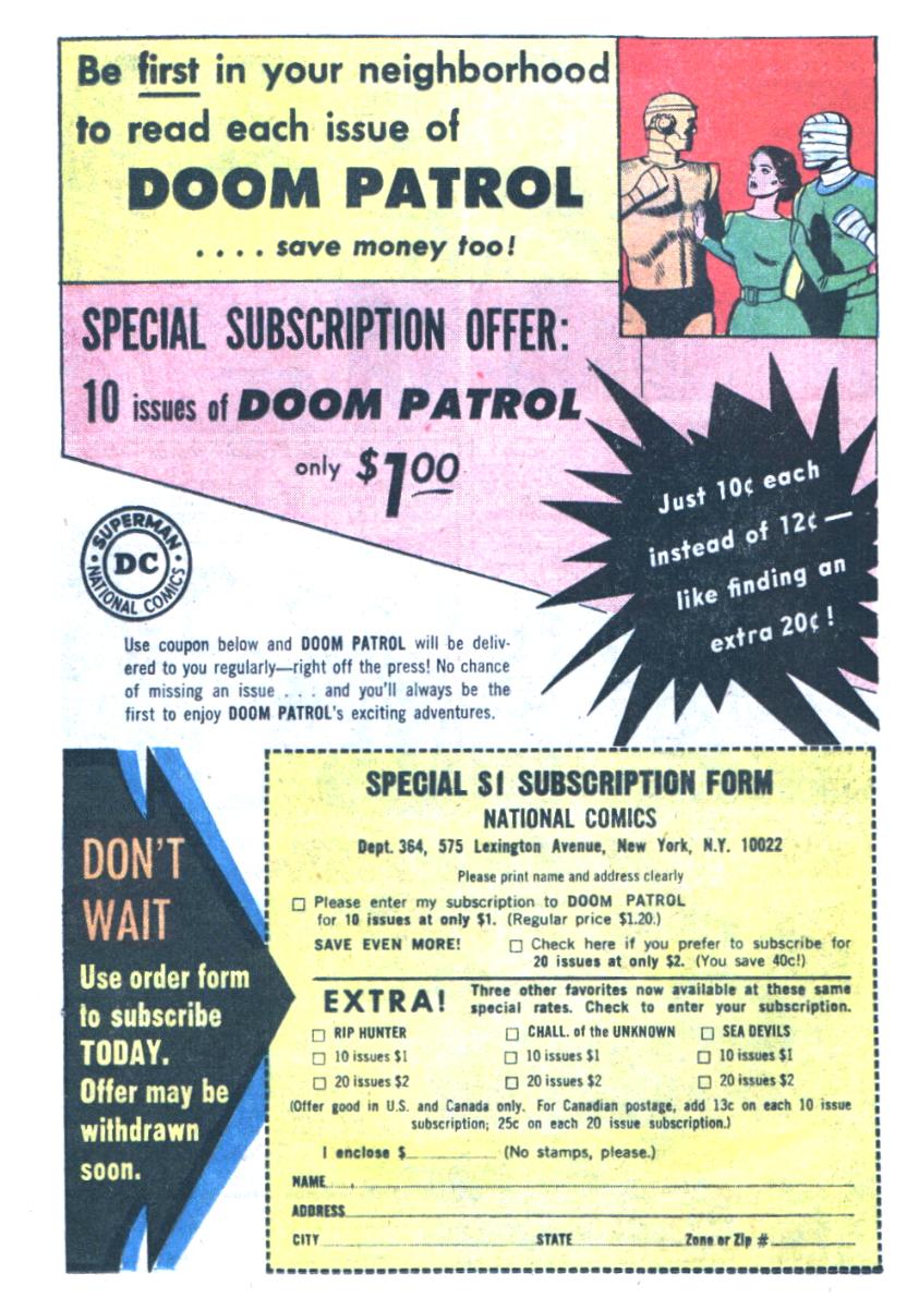 Read online Doom Patrol (1964) comic -  Issue #86 - 32