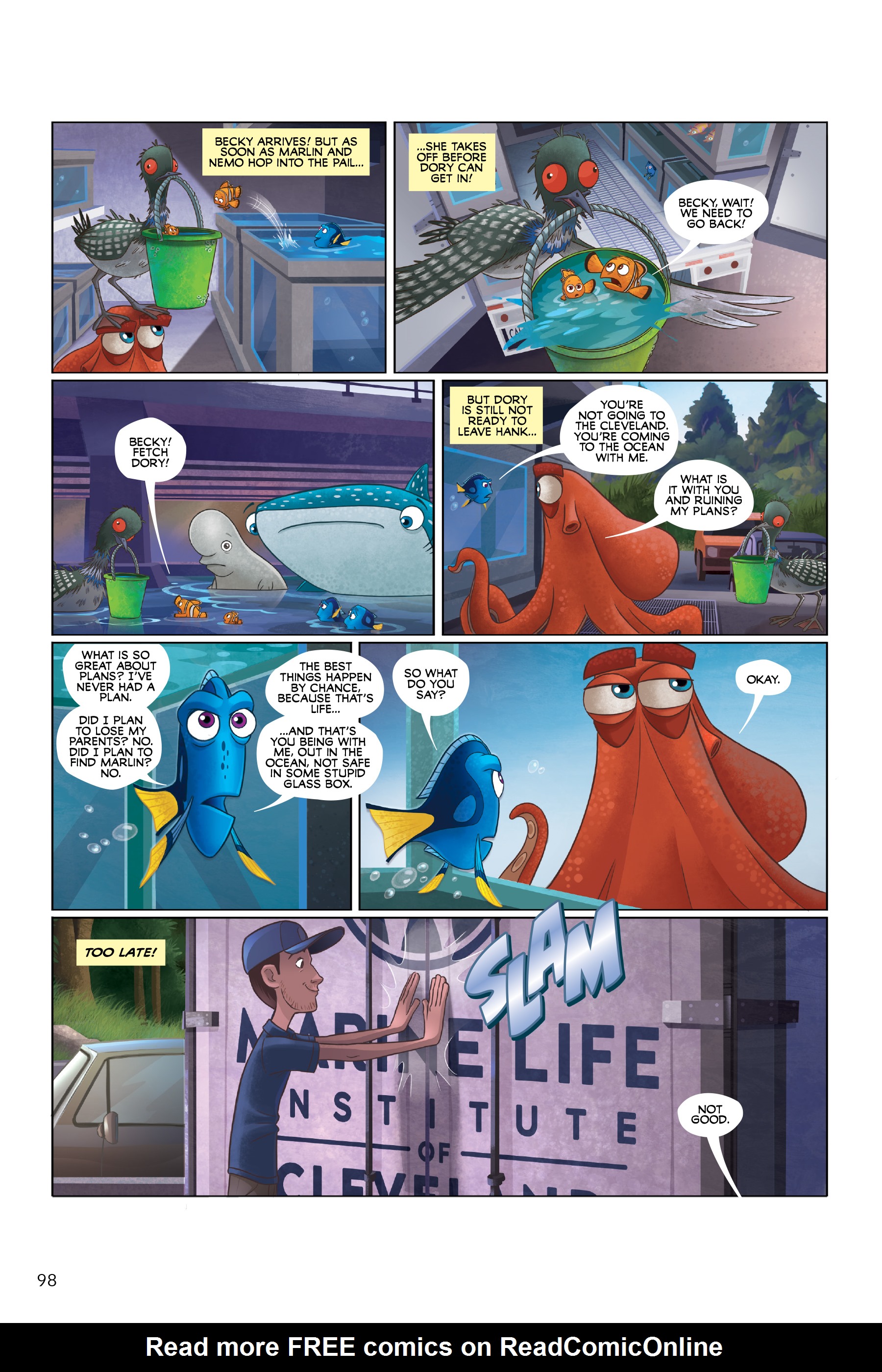 Read online Disney/PIXAR Finding Nemo and Finding Dory: The Story of the Movies in Comics comic -  Issue # TPB - 98