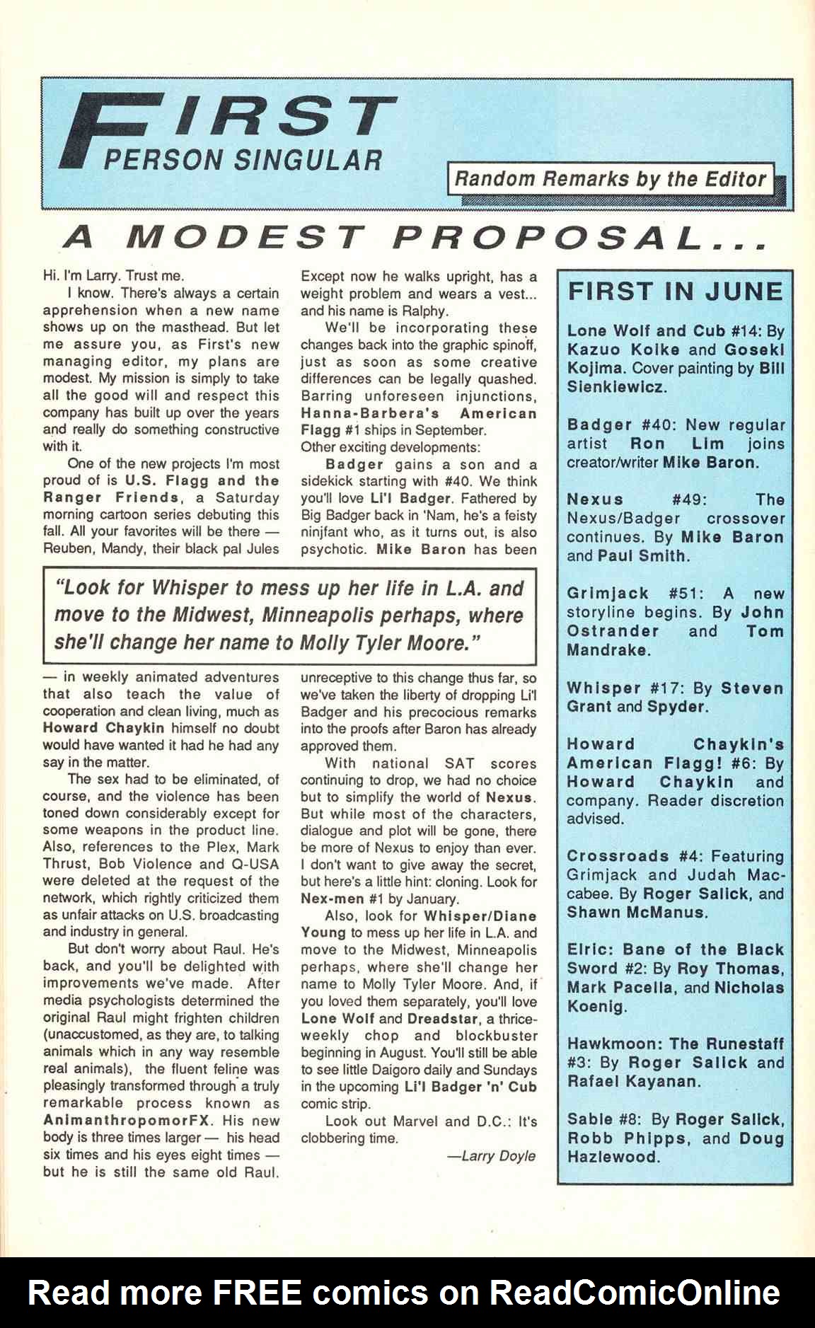 Read online Howard Chaykin's American Flagg comic -  Issue #6 - 14