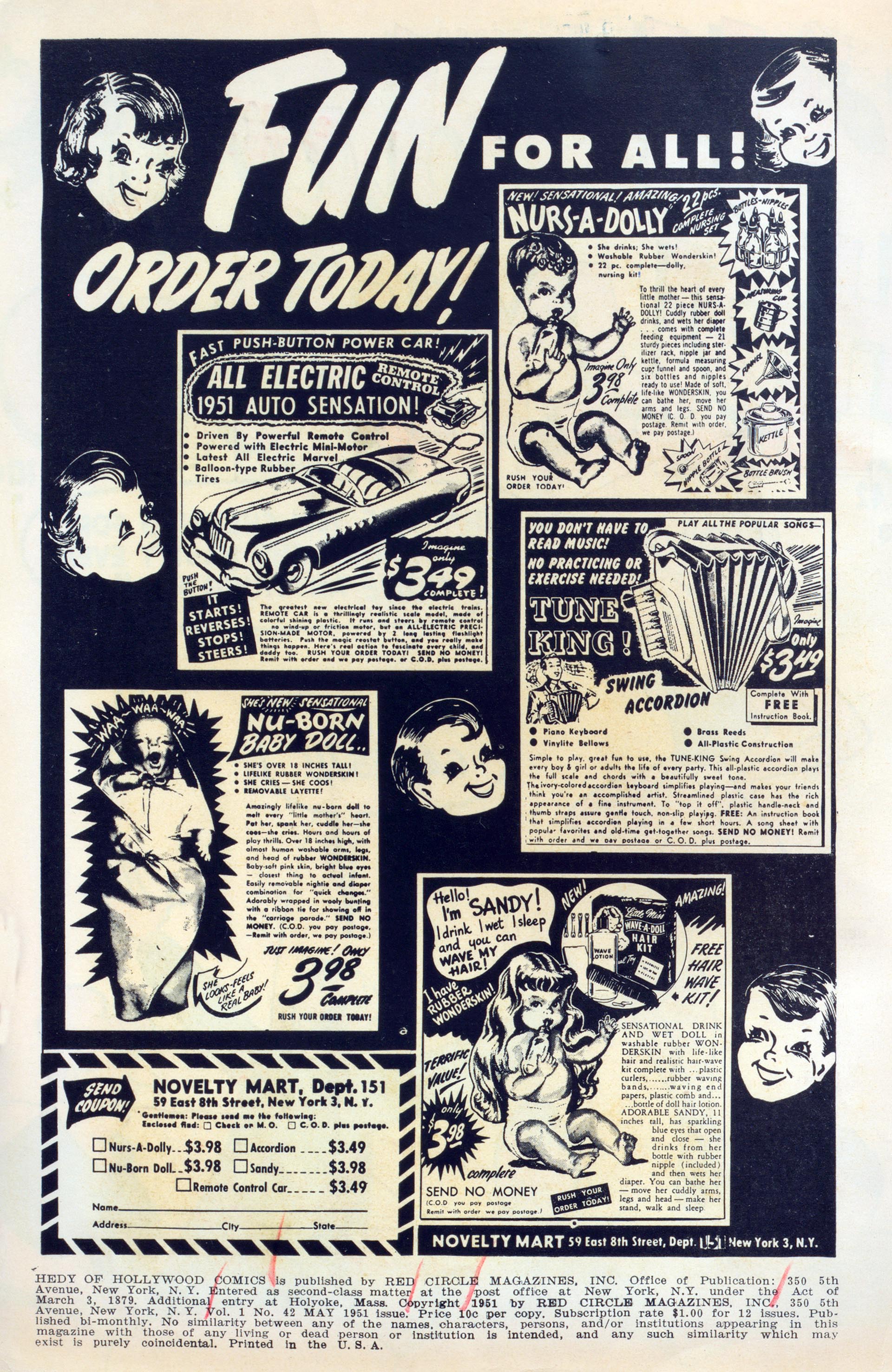 Read online Hedy Of Hollywood Comics comic -  Issue #42 - 2