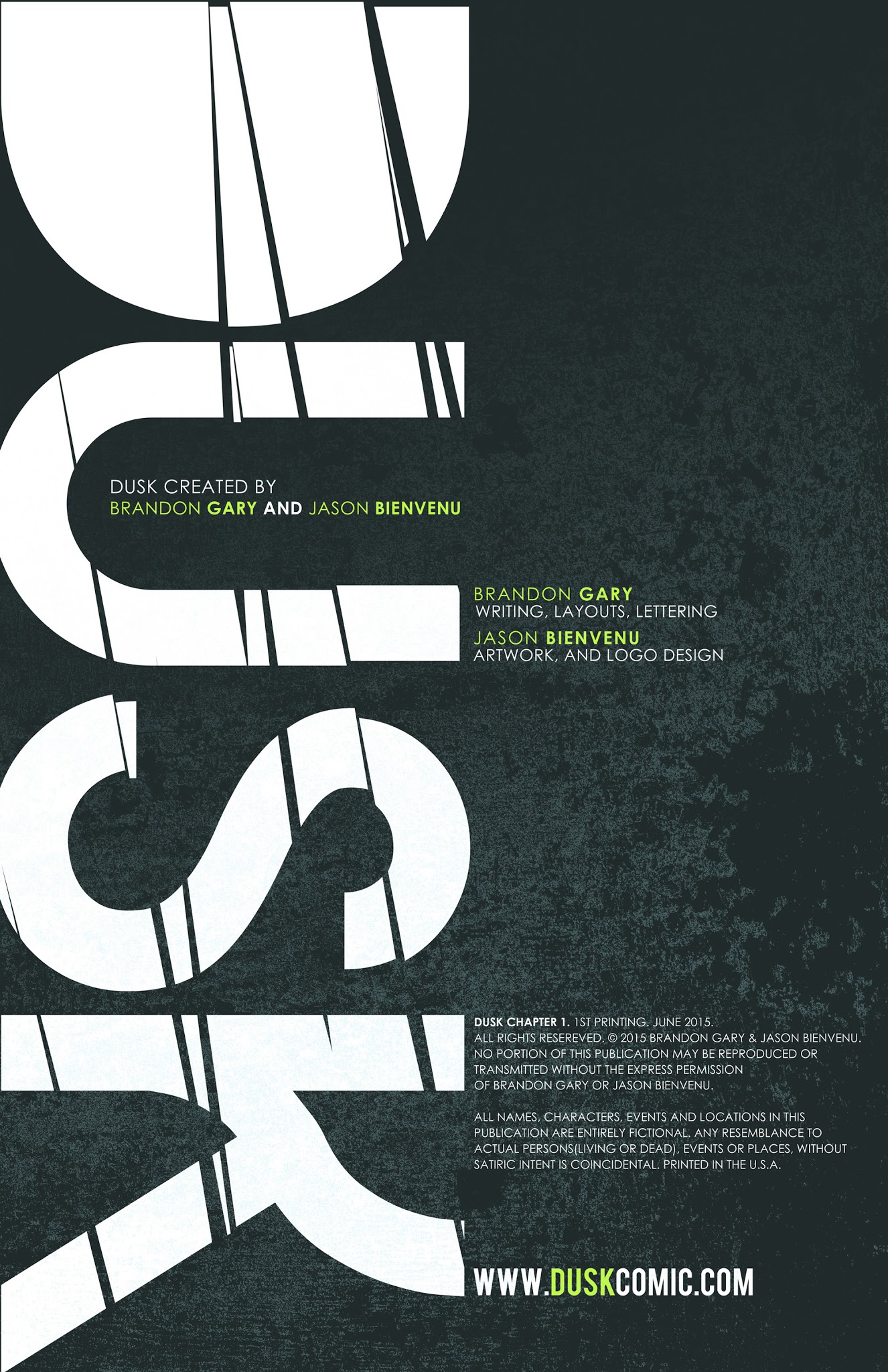 Read online Dusk comic -  Issue #1 - 2