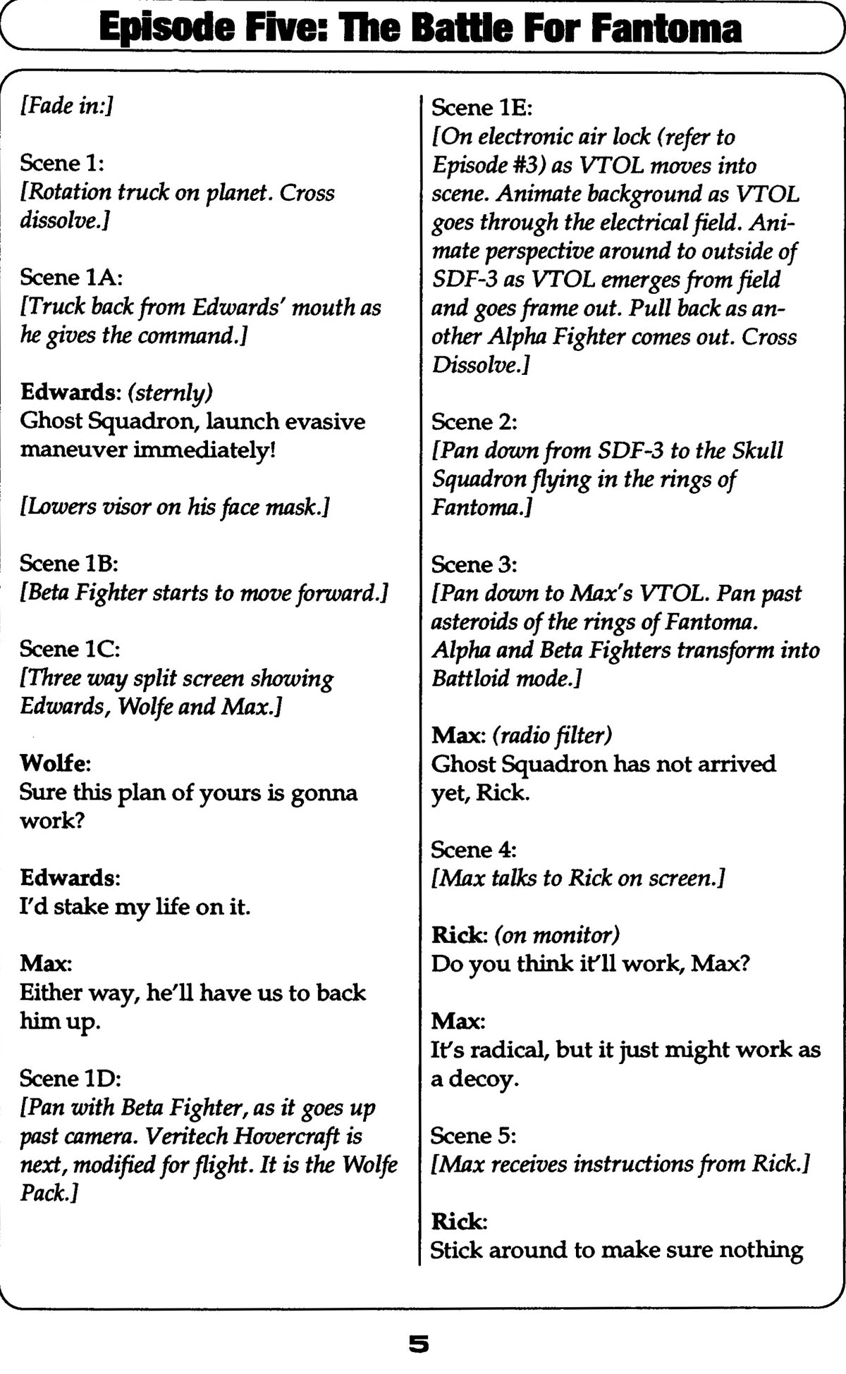 Read online Robotech II: The Sentinels comic -  Issue # _Script Book 2 - 6