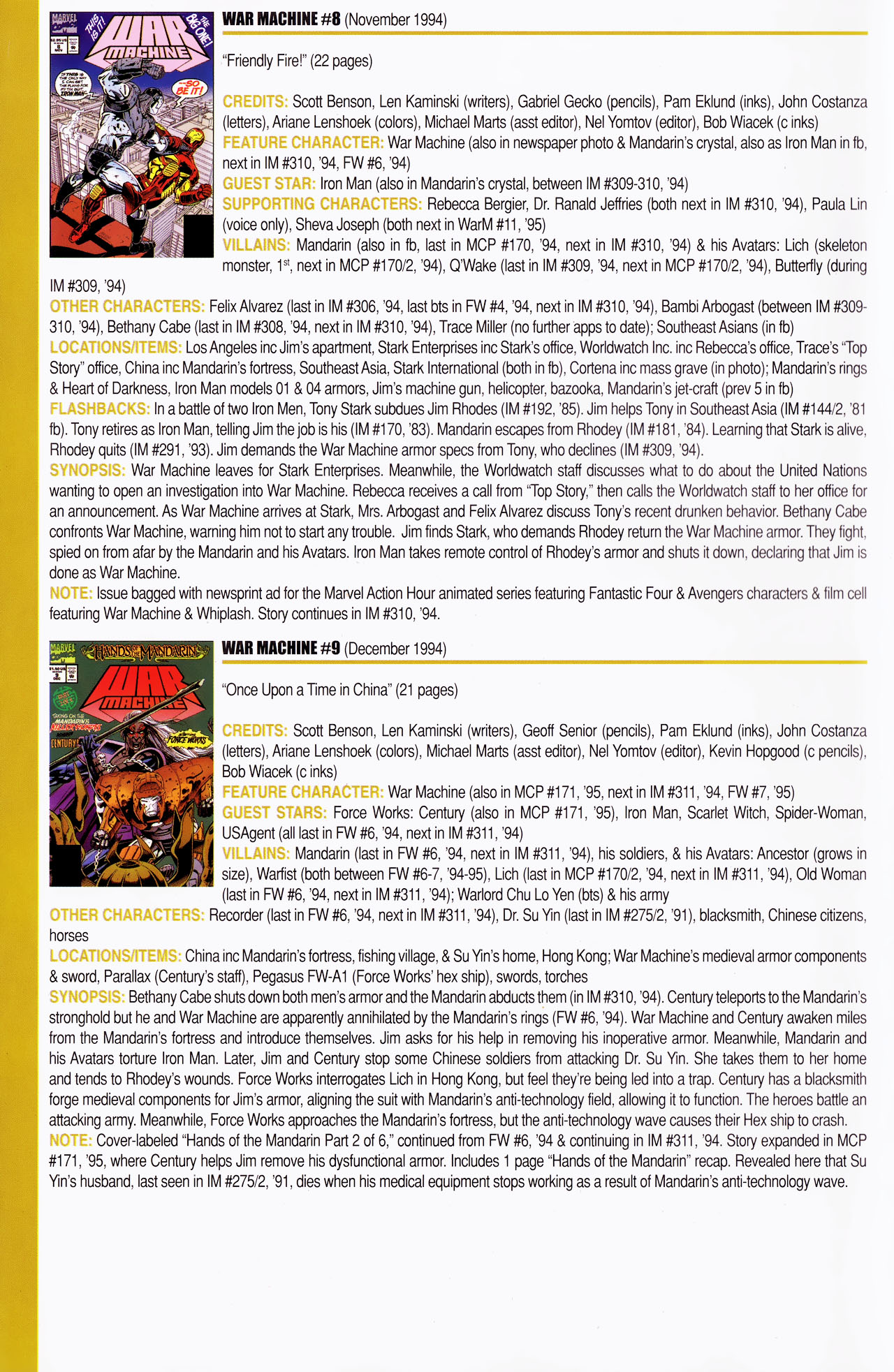Read online Official Index to the Marvel Universe comic -  Issue #13 - 42
