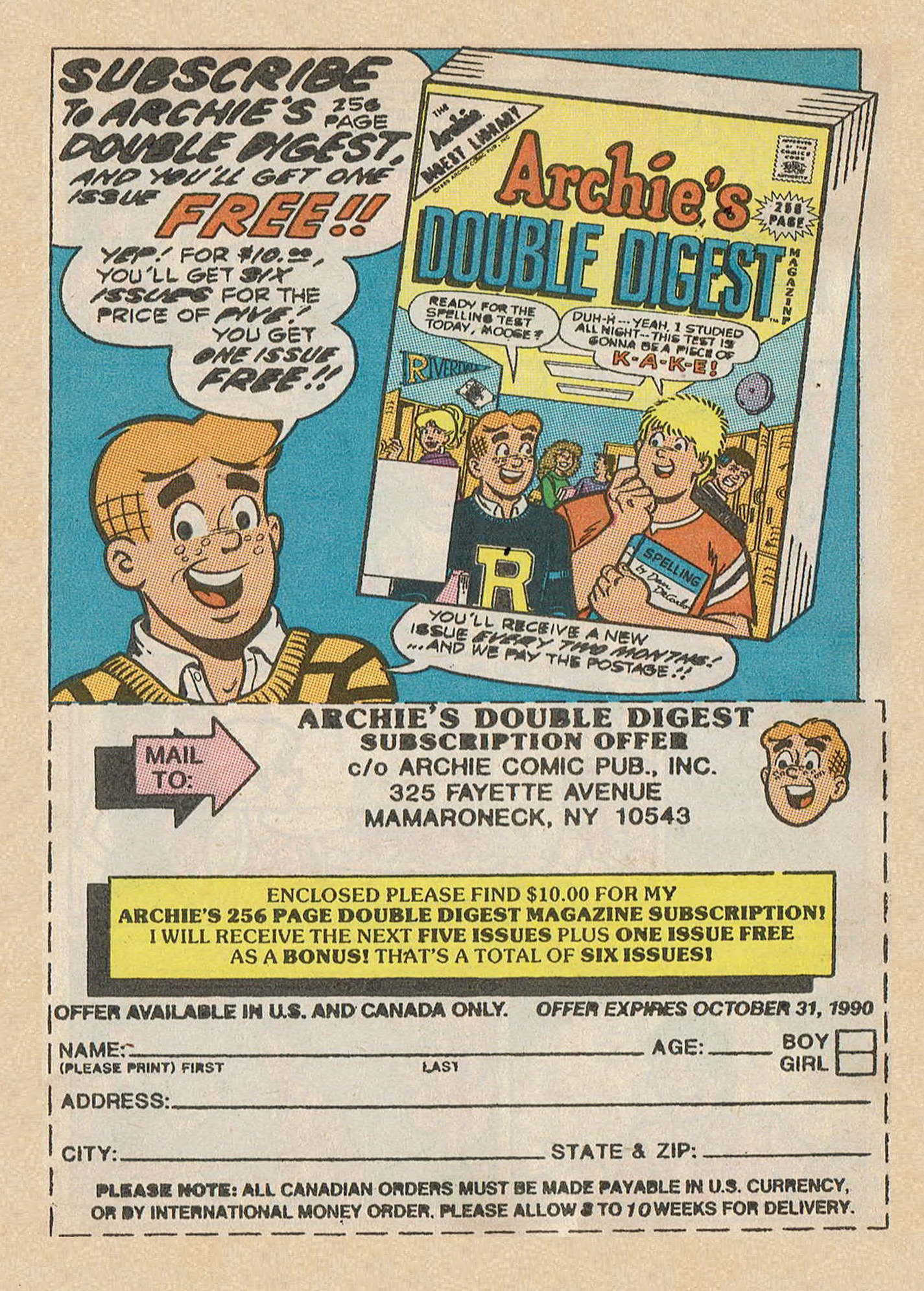 Read online Archie Annual Digest Magazine comic -  Issue #56 - 121
