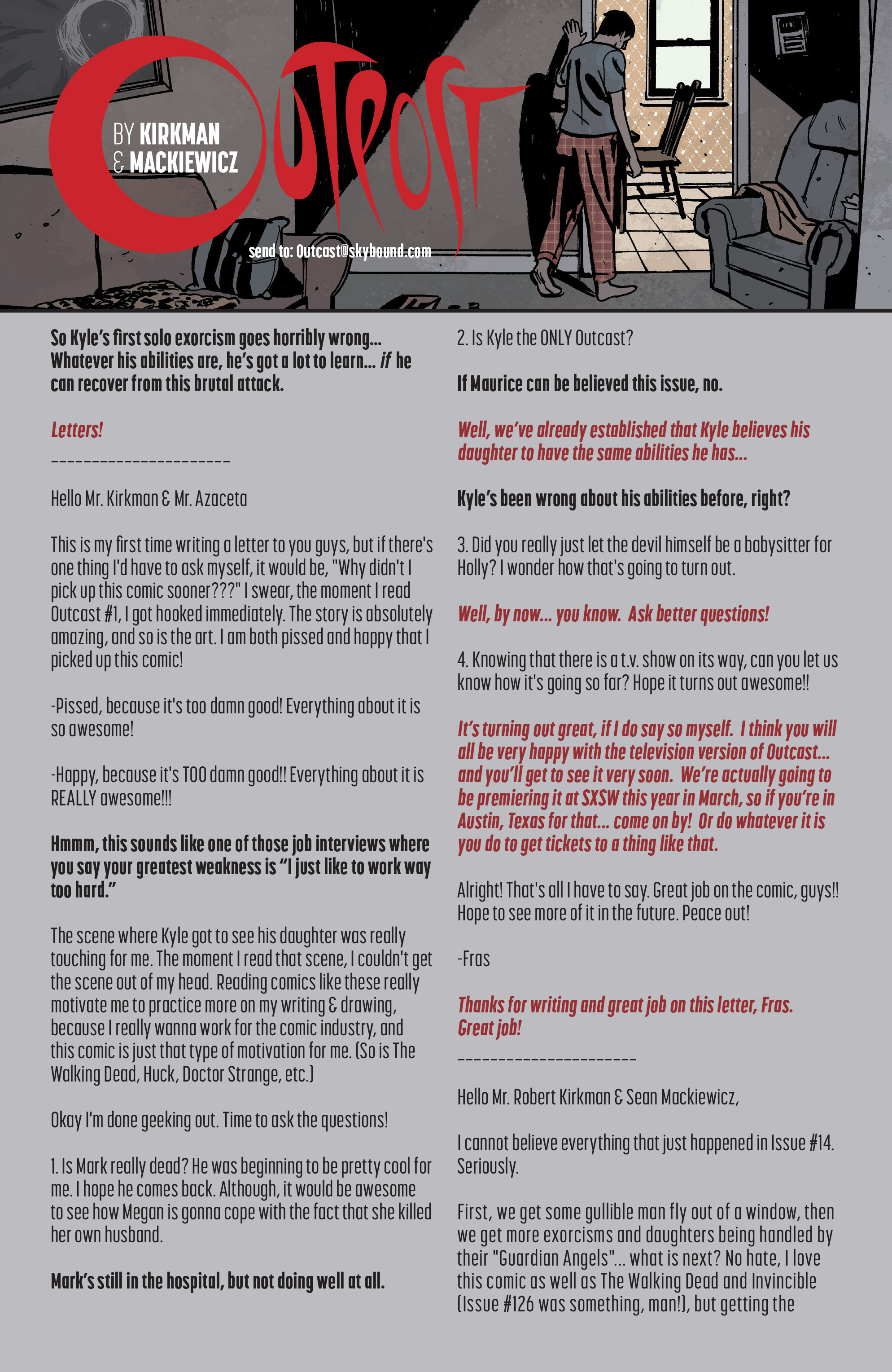 Read online Outcast by Kirkman & Azaceta comic -  Issue #16 - 23