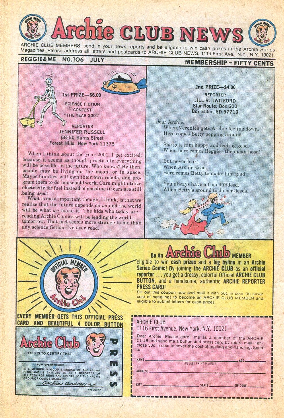 Read online Reggie and Me (1966) comic -  Issue #106 - 26