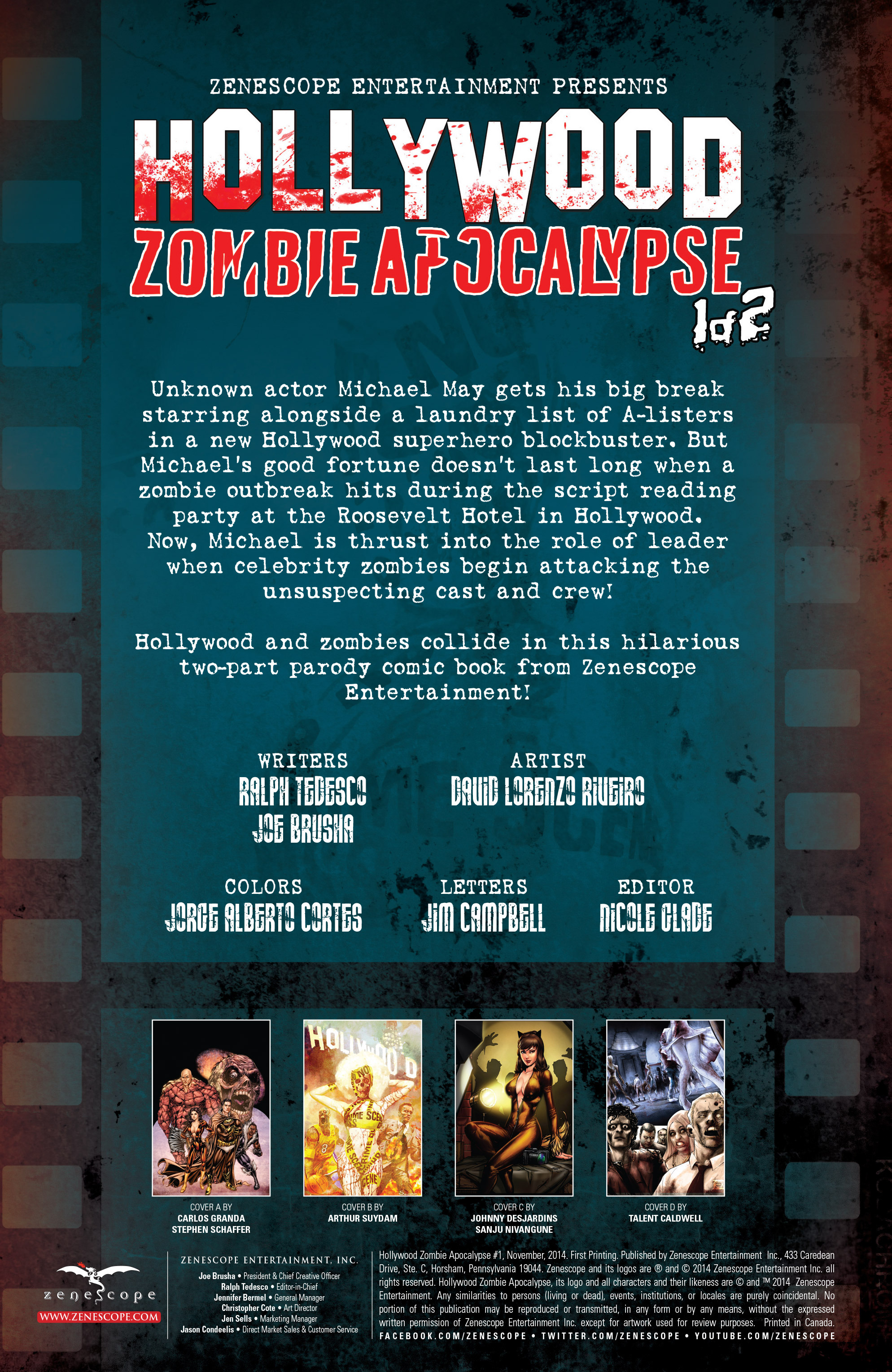 Read online Hollywood Zombie Apocalypse comic -  Issue #1 - 2