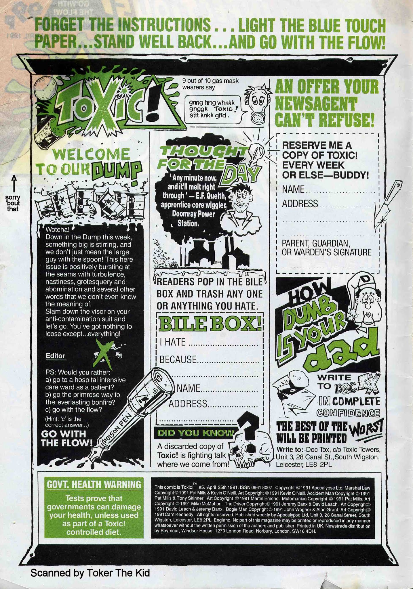 Read online Toxic! comic -  Issue #5 - 2