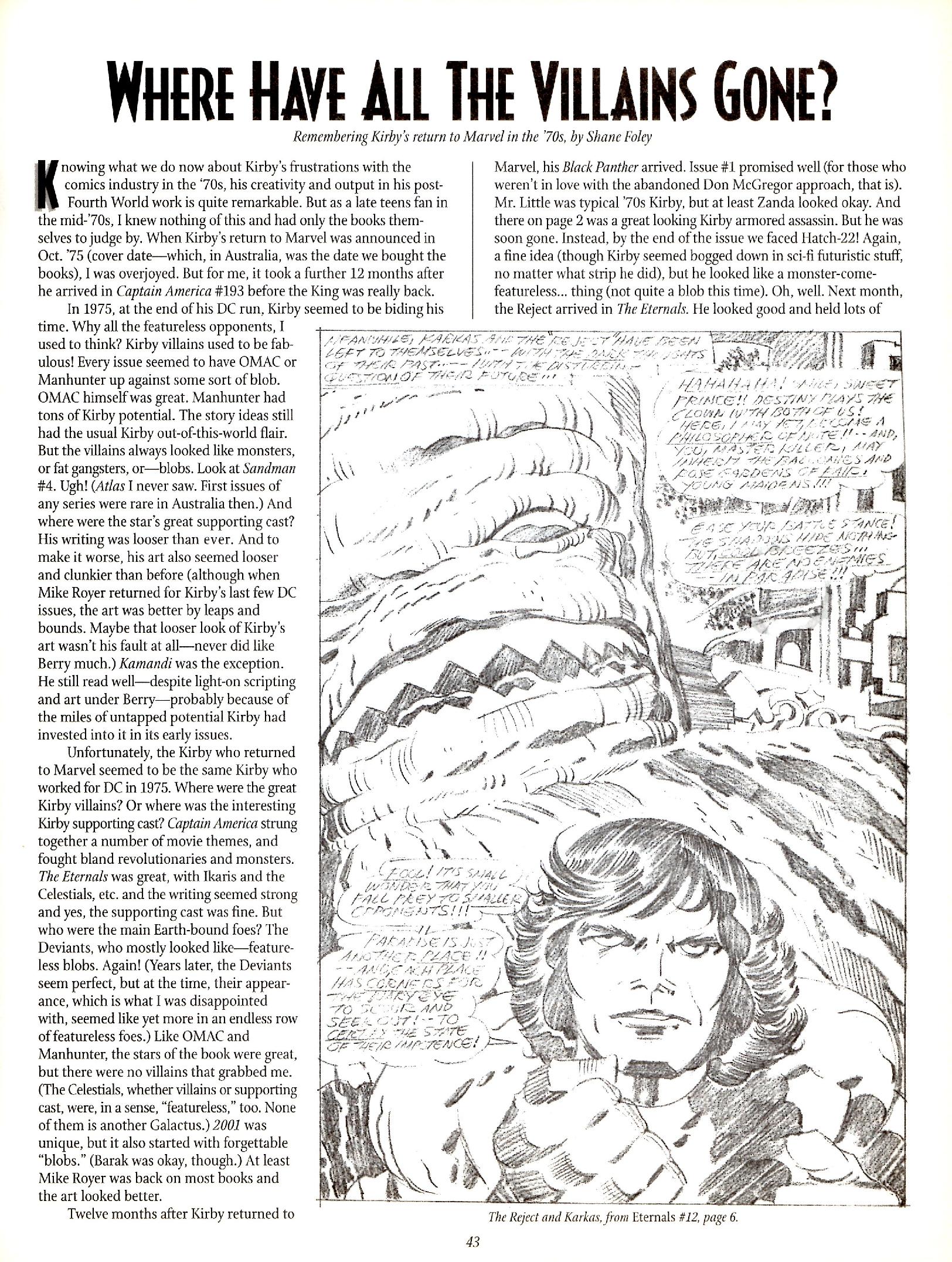 Read online The Jack Kirby Collector comic -  Issue #29 - 42