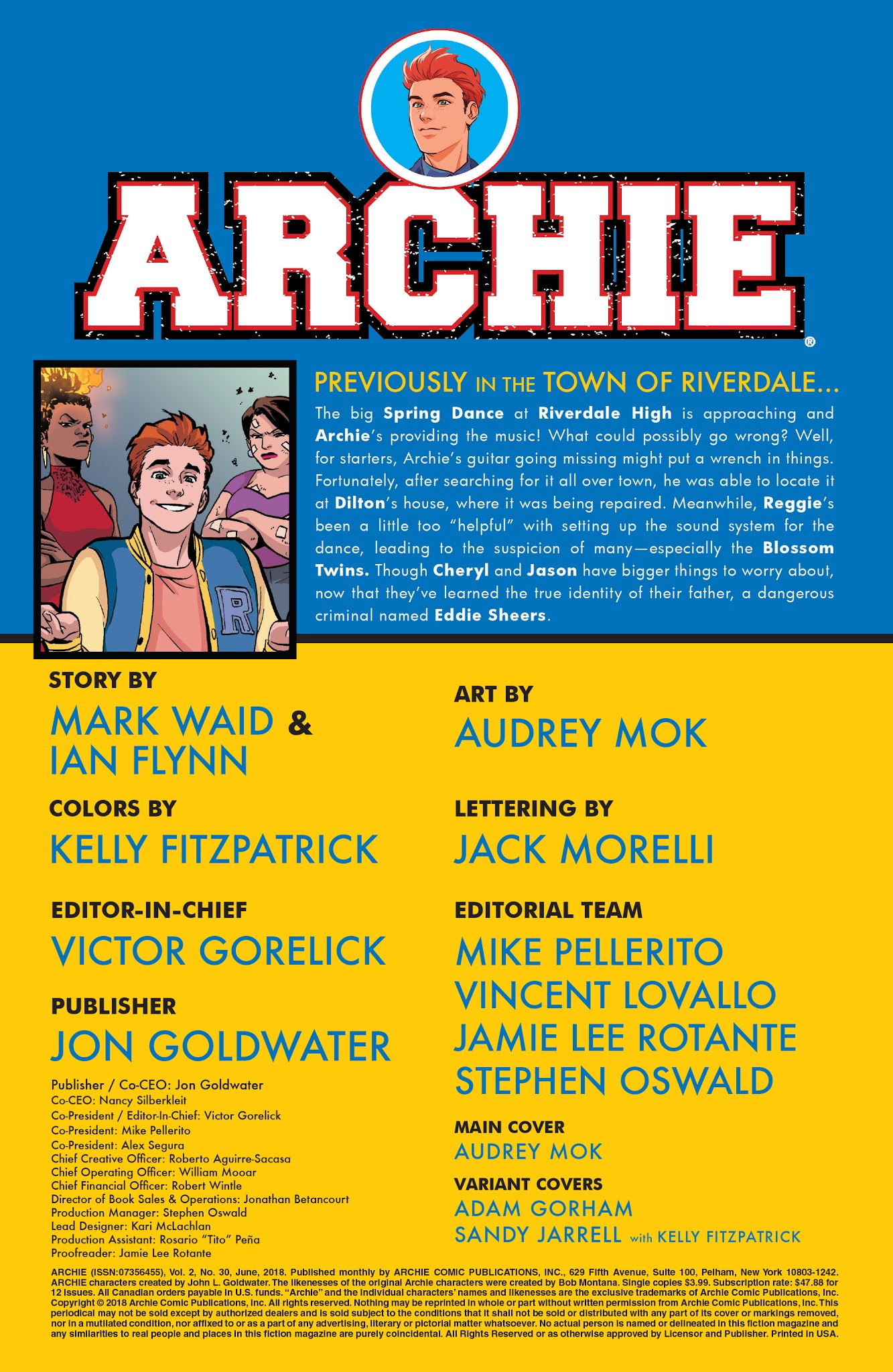 Read online Archie (2015) comic -  Issue #30 - 2