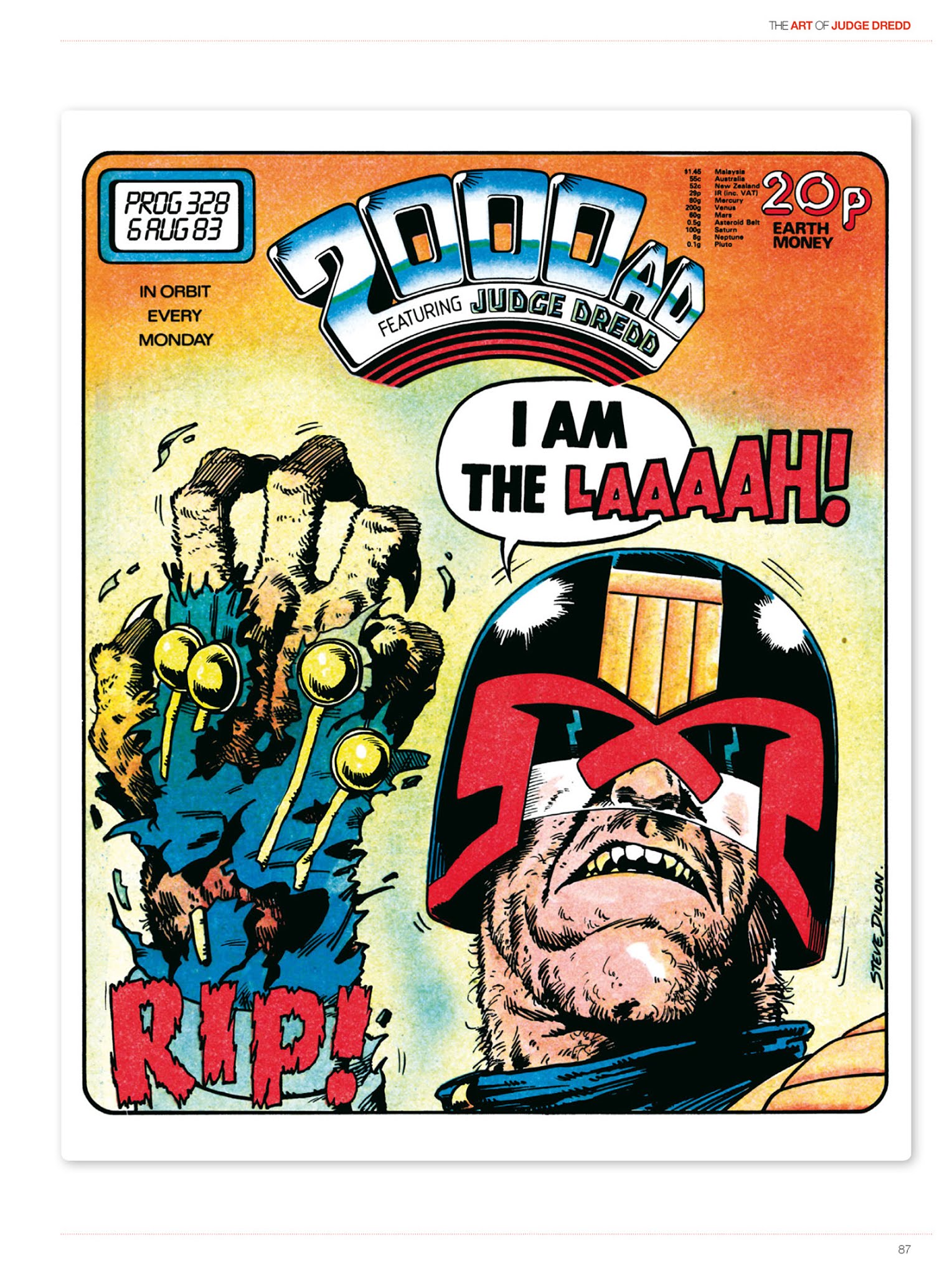 Read online The Art of Judge Dredd: Featuring 35 Years of Zarjaz Covers comic -  Issue # TPB (Part 1) - 85