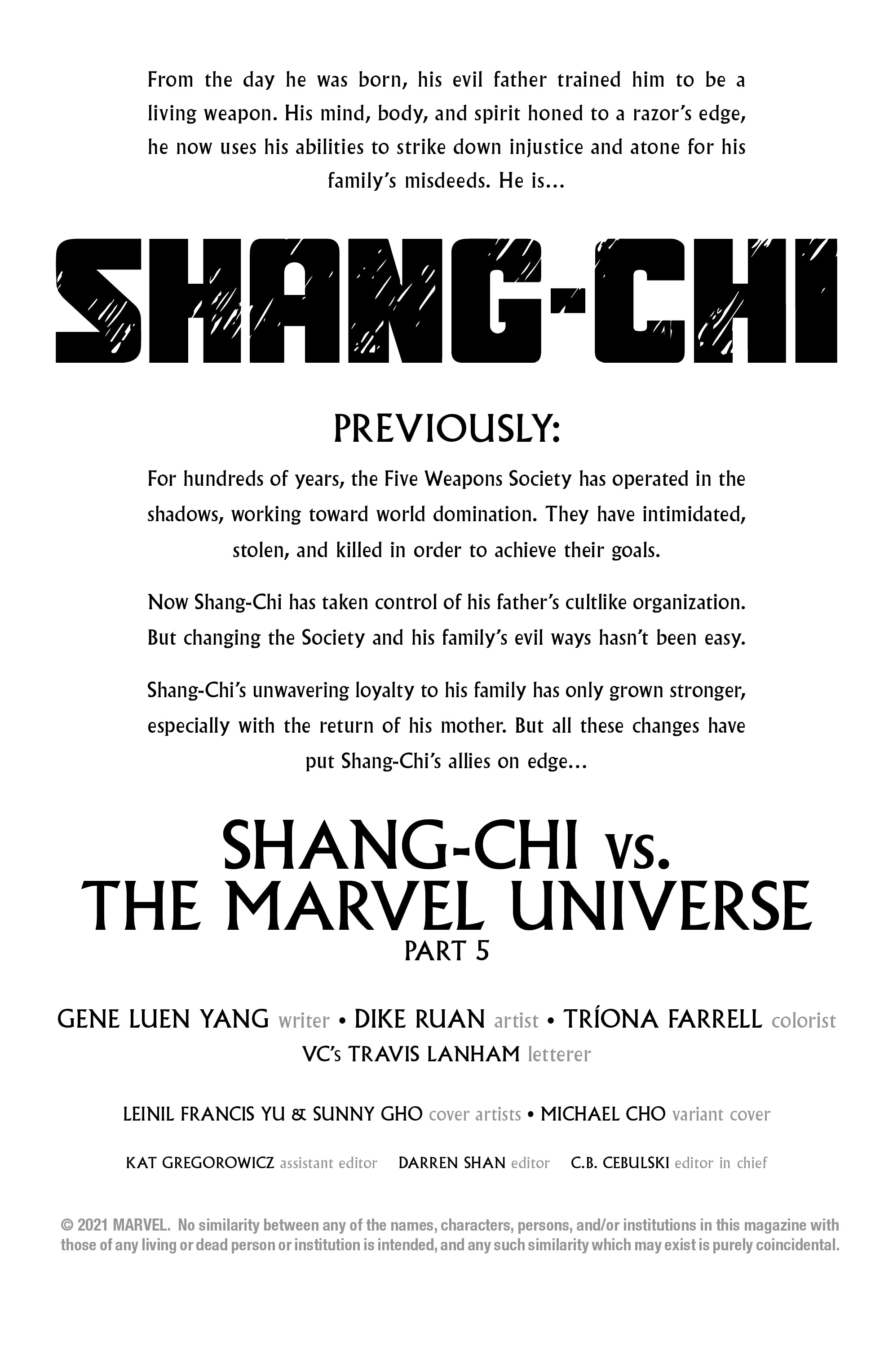 Read online Shang-Chi (2021) comic -  Issue #5 - 7