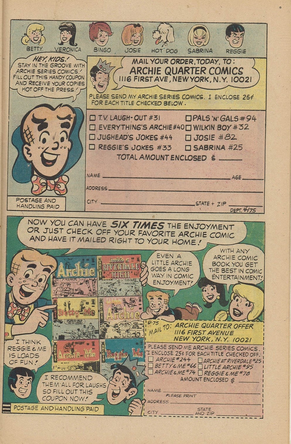 Read online Archie at Riverdale High (1972) comic -  Issue #24 - 27