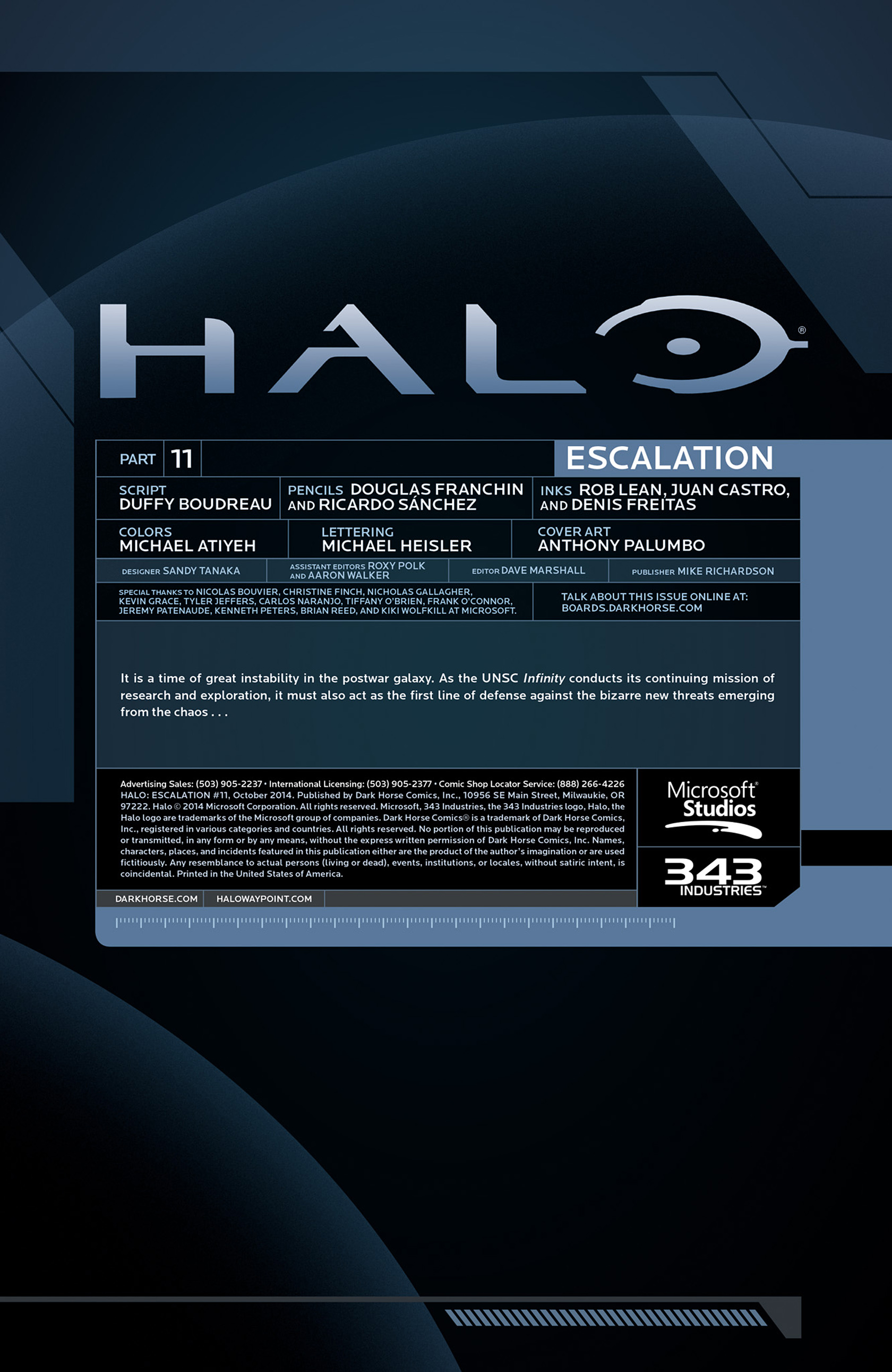 Read online Halo: Escalation comic -  Issue #11 - 2