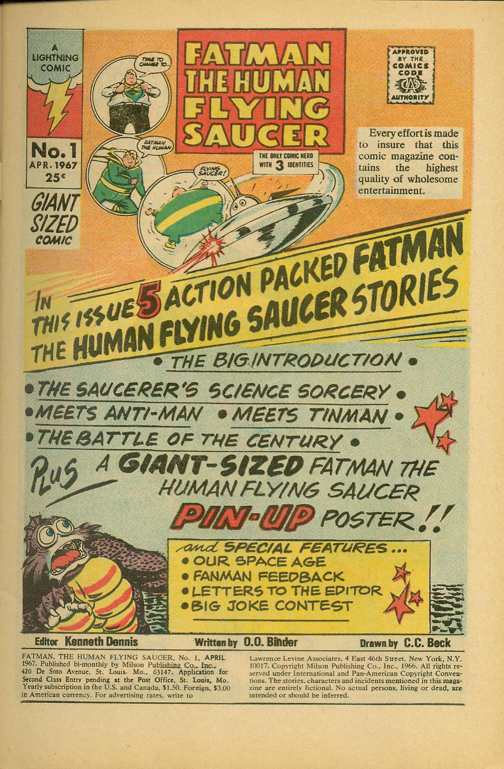 Read online Fatman, The Human Flying Saucer comic -  Issue #1 - 3