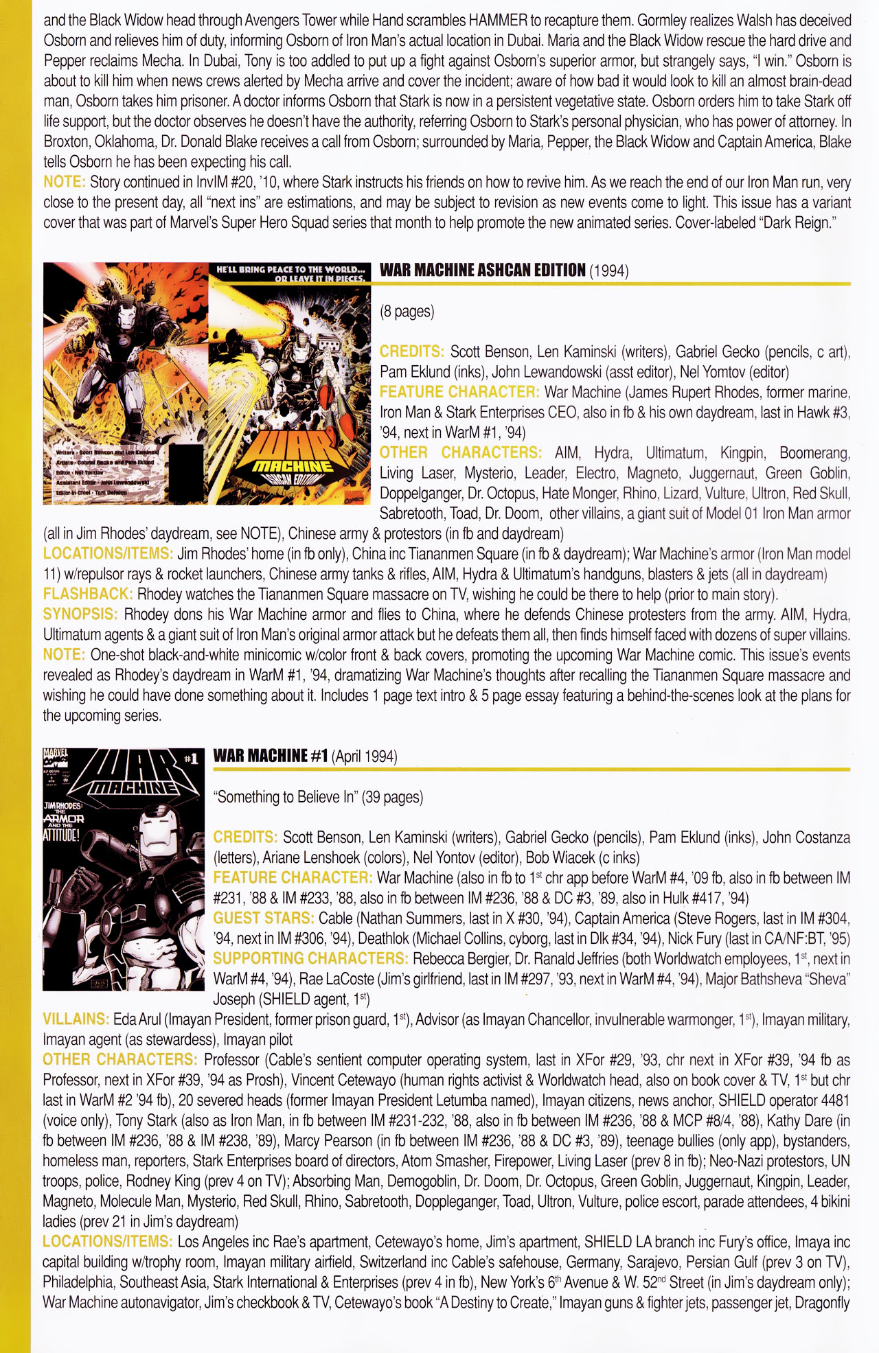 Read online Official Index to the Marvel Universe comic -  Issue #13 - 38