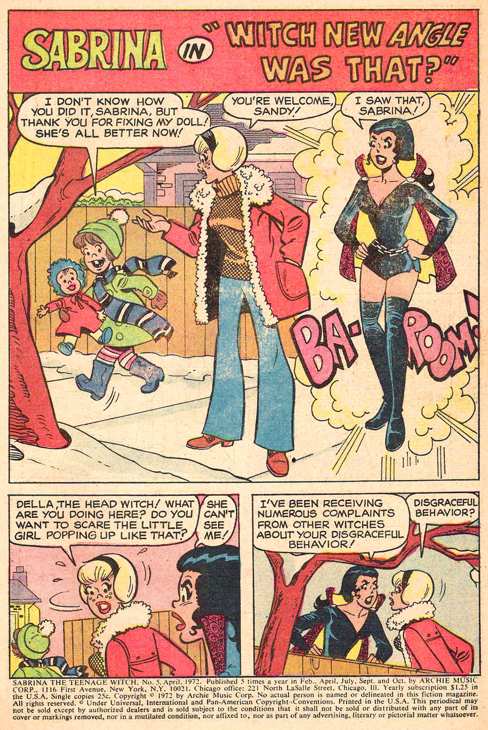 Read online Sabrina The Teenage Witch (1971) comic -  Issue #5 - 3