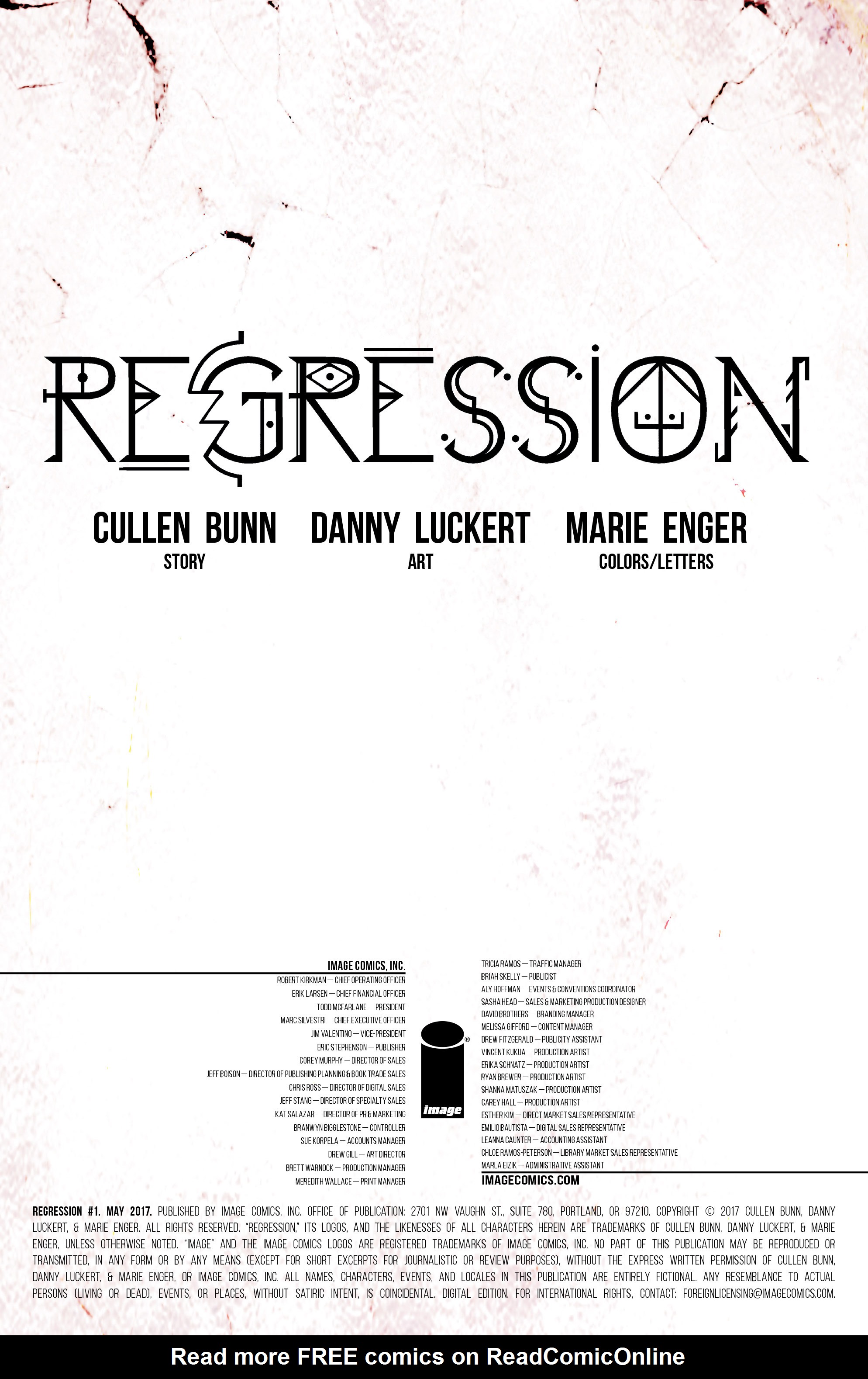 Read online Regression comic -  Issue #1 - 2