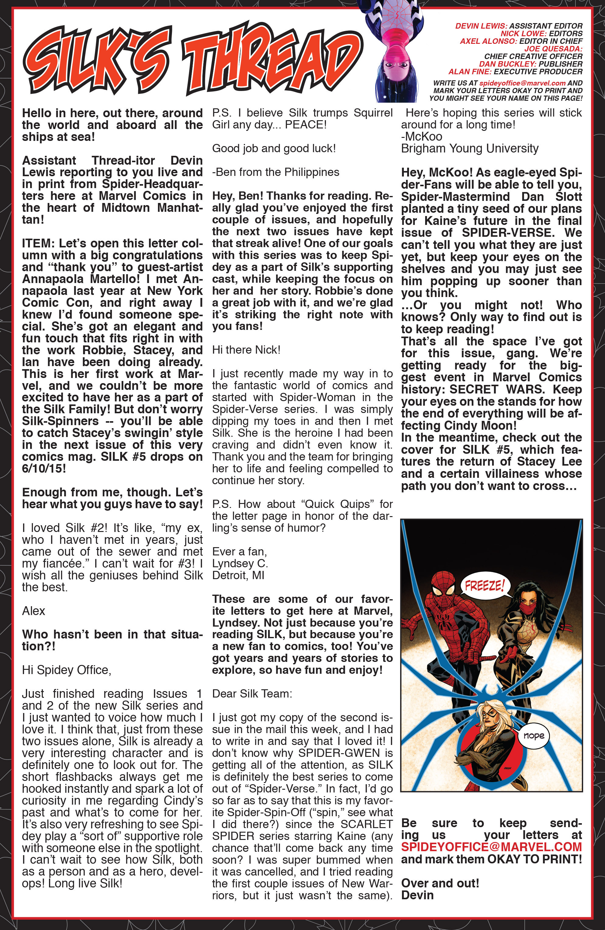 Read online Silk (2015) comic -  Issue #4 - 22