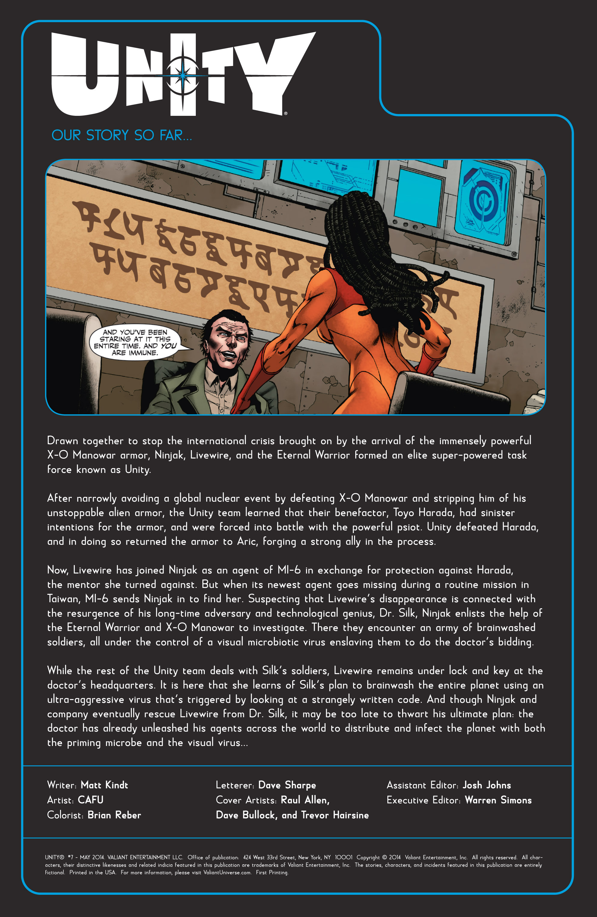 Read online Unity (2013) comic -  Issue #7 - 2