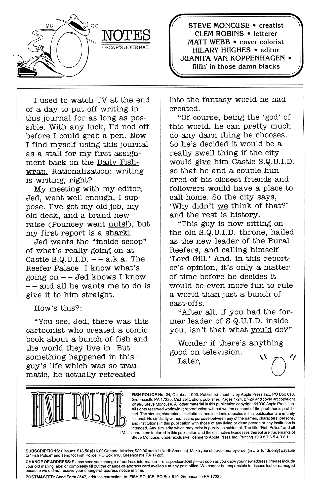 Read online The Fish Police comic -  Issue #24 - 2