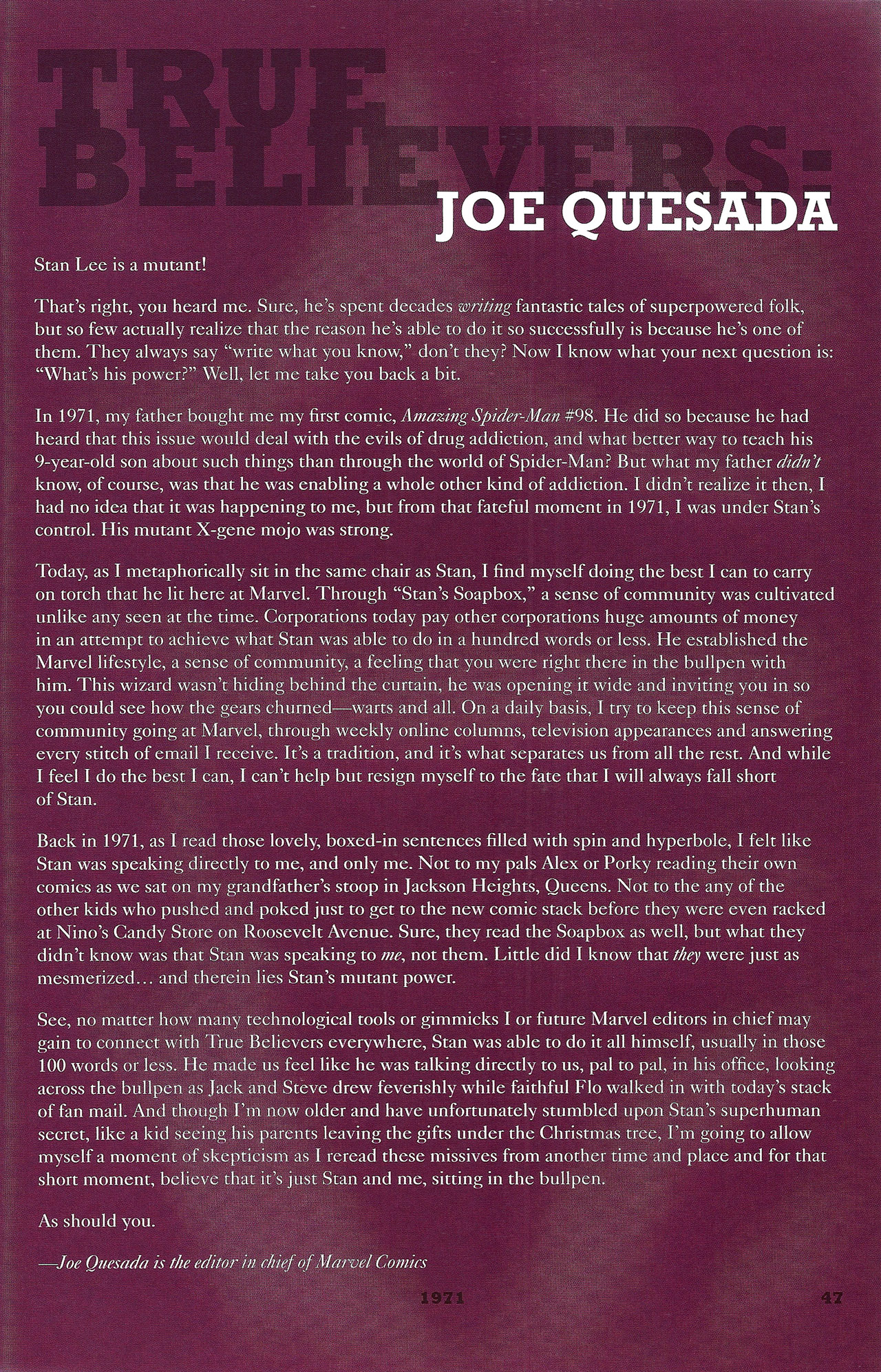 Read online Stan's Soapbox: The Collection comic -  Issue # TPB - 41