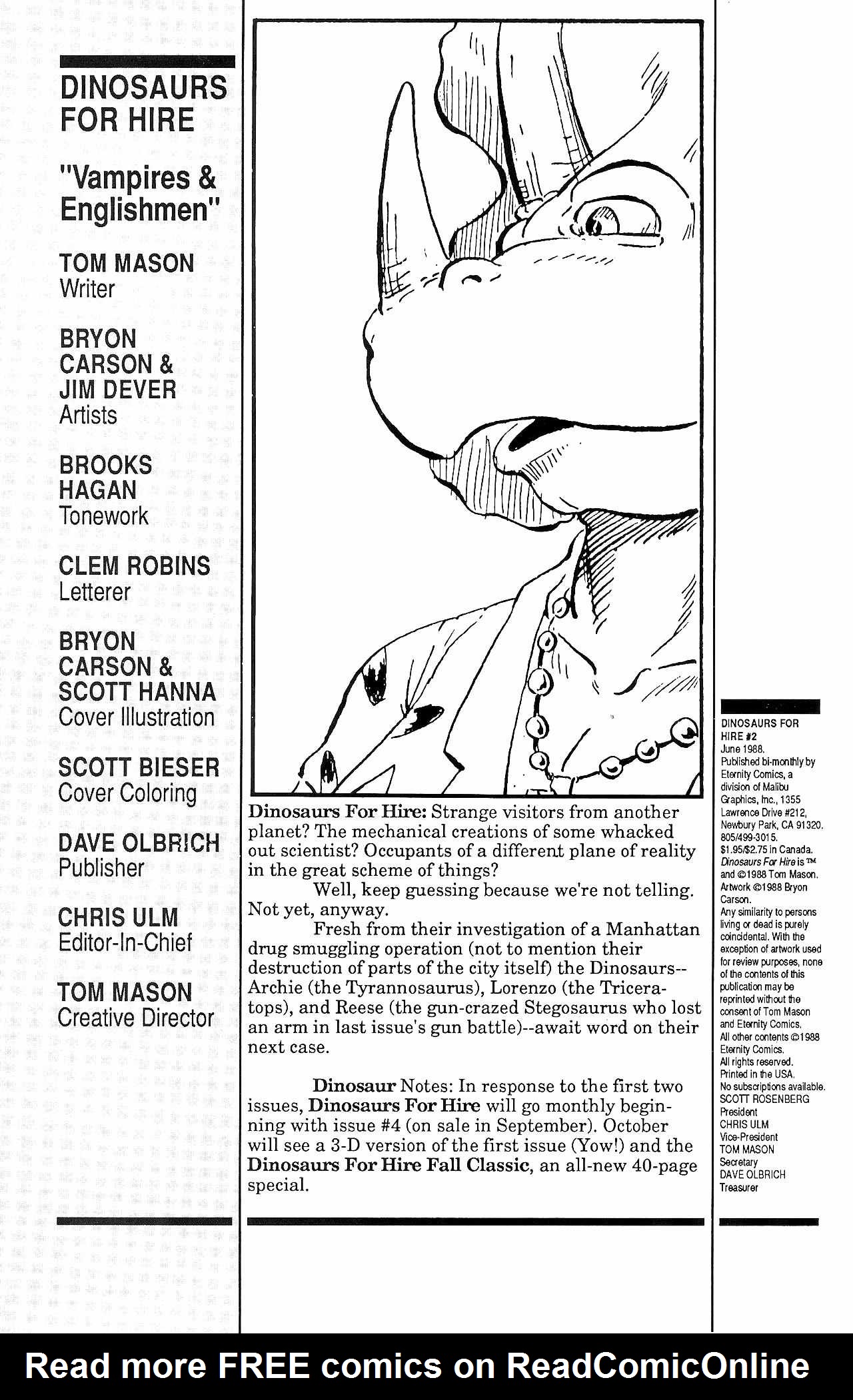 Read online Dinosaurs For Hire (1988) comic -  Issue #2 - 2