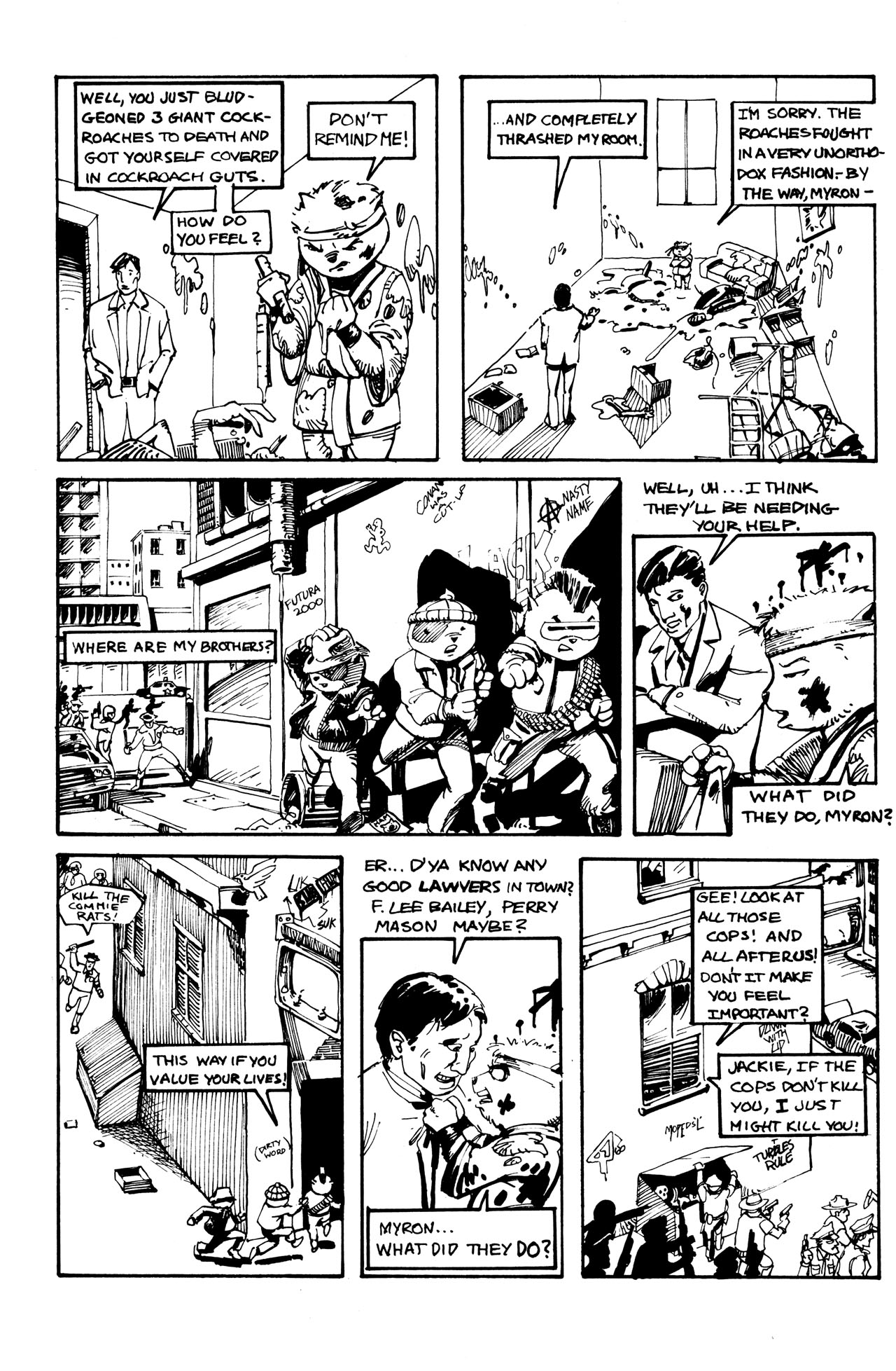 Read online Adolescent Radioactive Black Belt Hamsters comic -  Issue #3 - 6